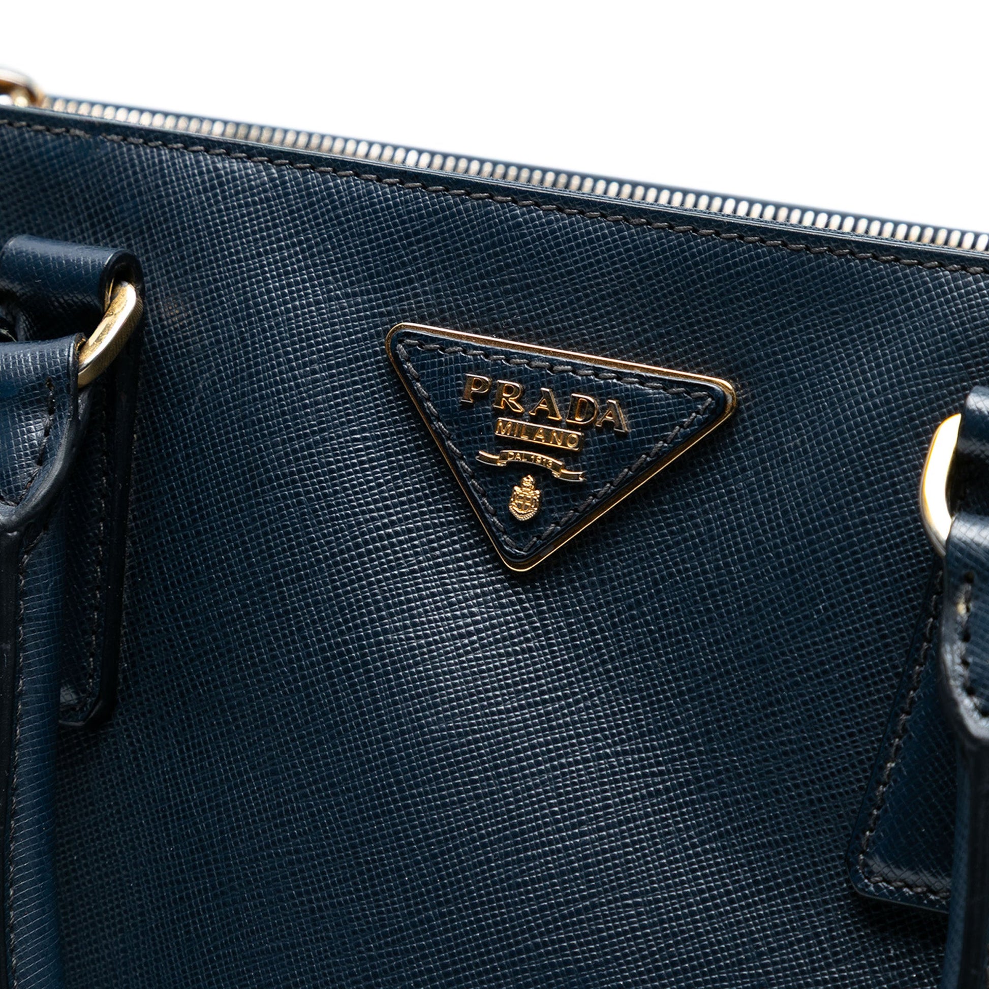 Prada Medium Saffiano Lux Galleria Double Zip Satchel