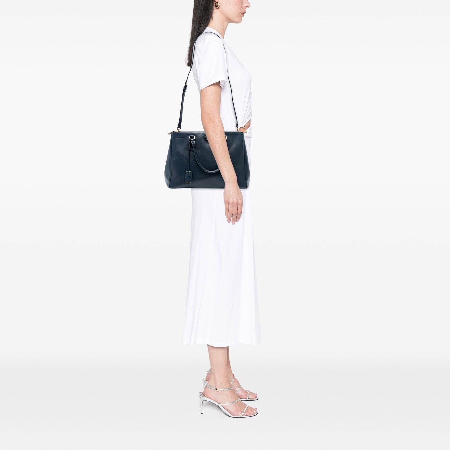 Prada Medium Saffiano Lux Galleria Double Zip Satchel
