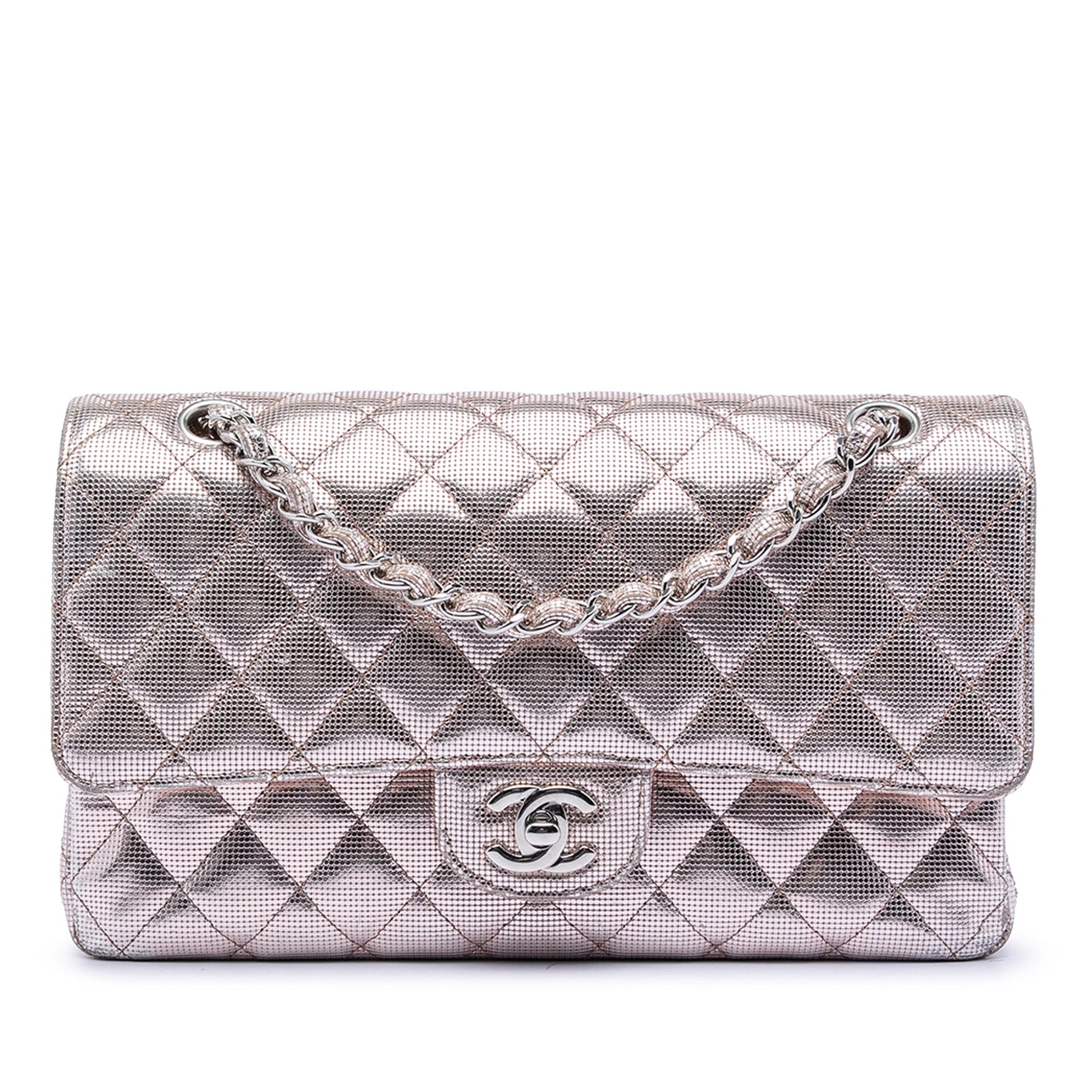 Medium Classic Calfskin Pixel Effect Double Flap