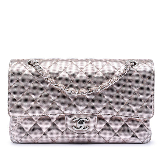 Medium Classic Calfskin Pixel Effect Double Flap