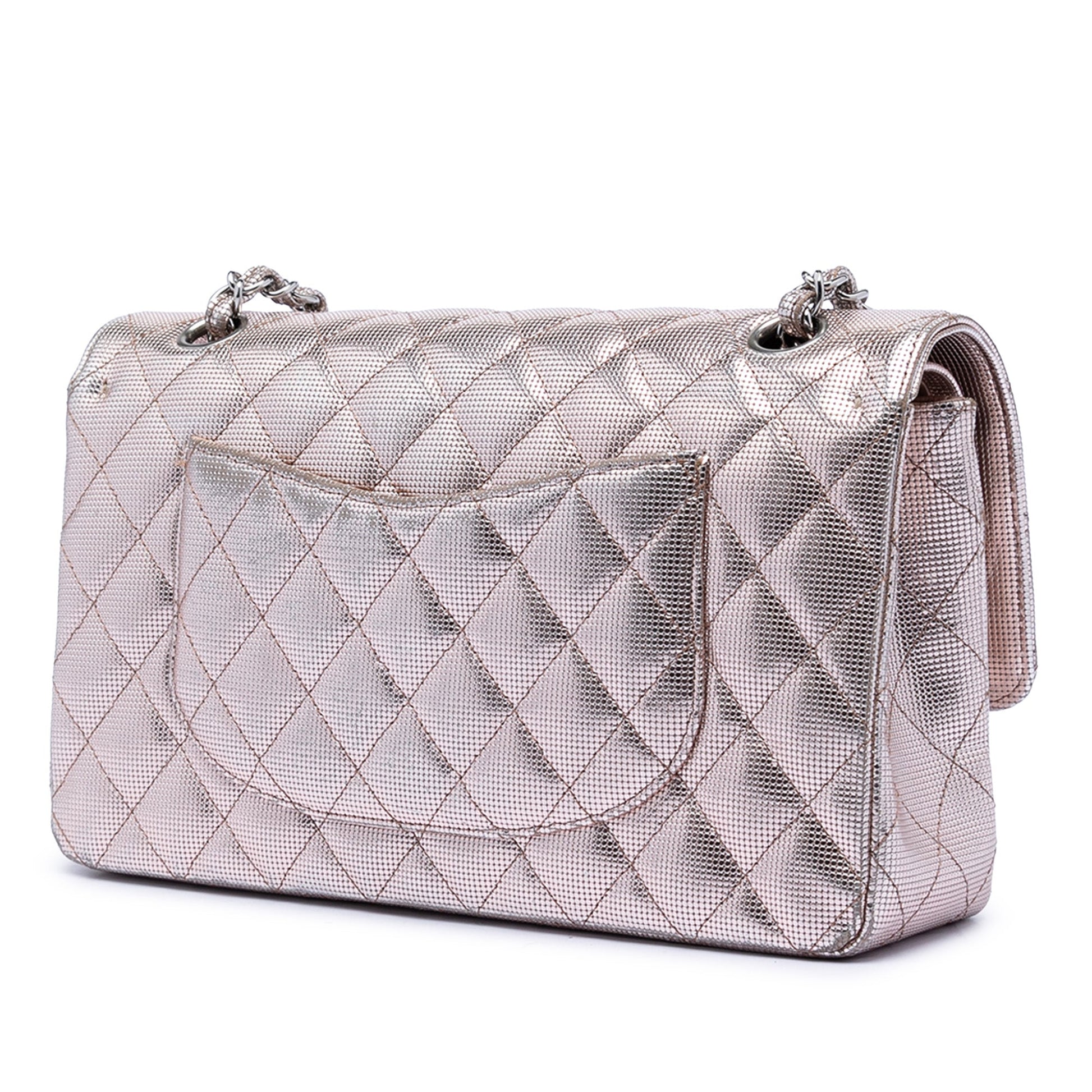 Medium Classic Calfskin Pixel Effect Double Flap