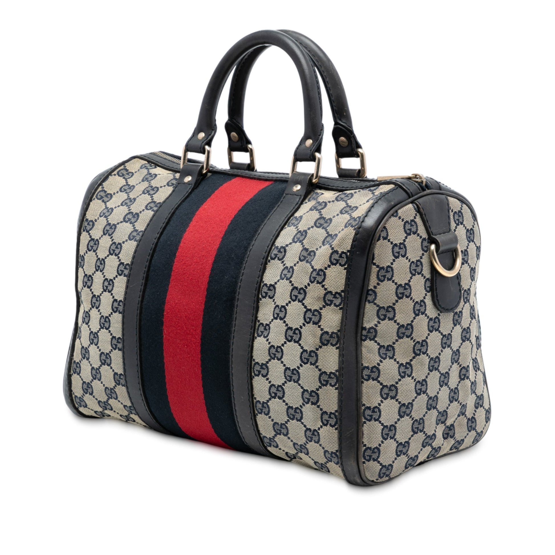 Gucci Medium GG Canvas Web Joy Boston Bag
