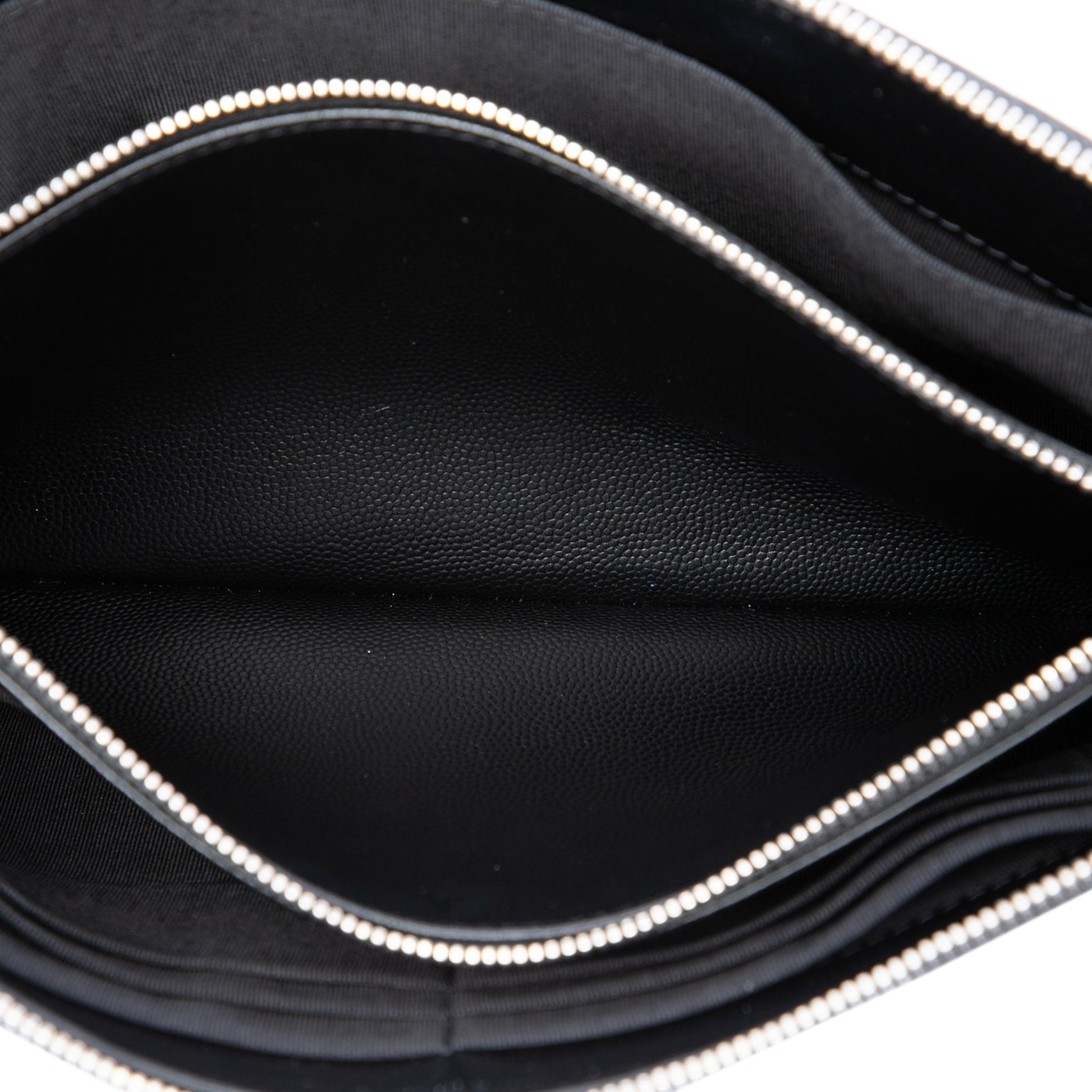 Chanel CC Chevron Caviar Zip Clutch