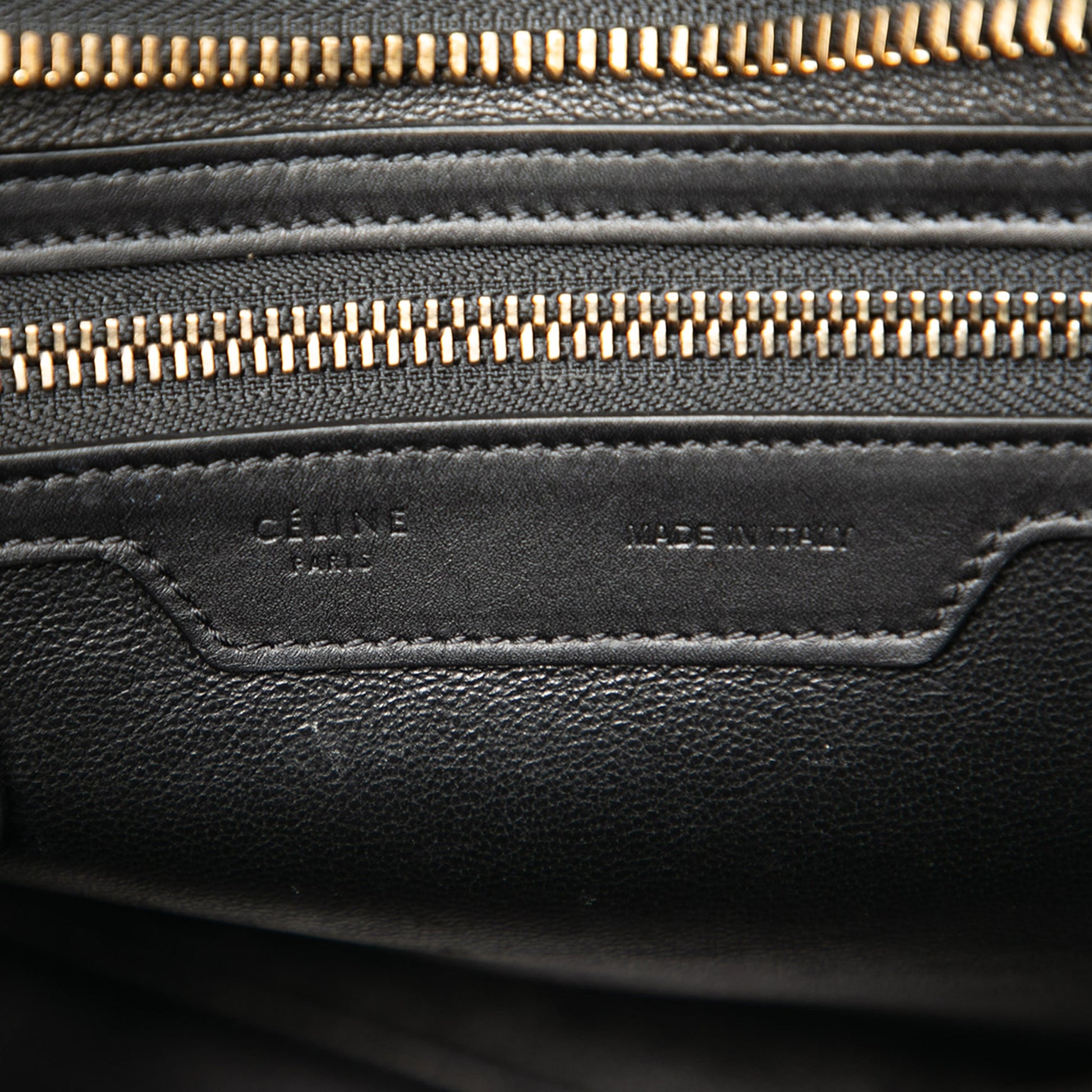 Celine Micro Tricolor Leather Luggage Tote