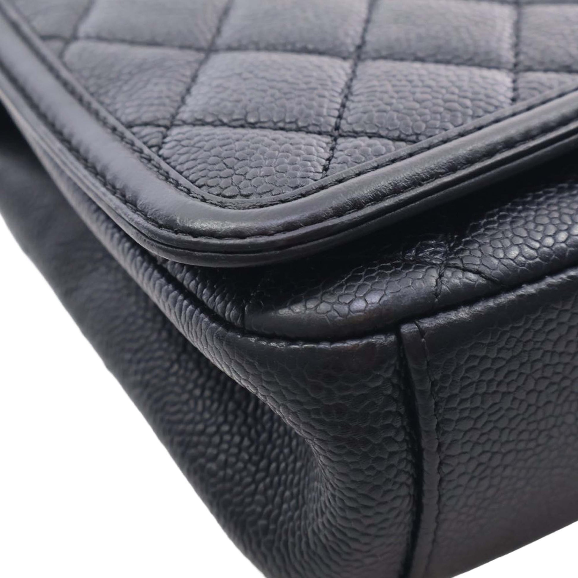 Chanel Medium Quilted Caviar CC Filigree Flap
