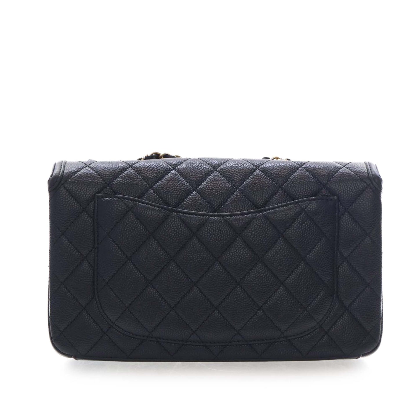 Chanel Medium Quilted Caviar CC Filigree Flap