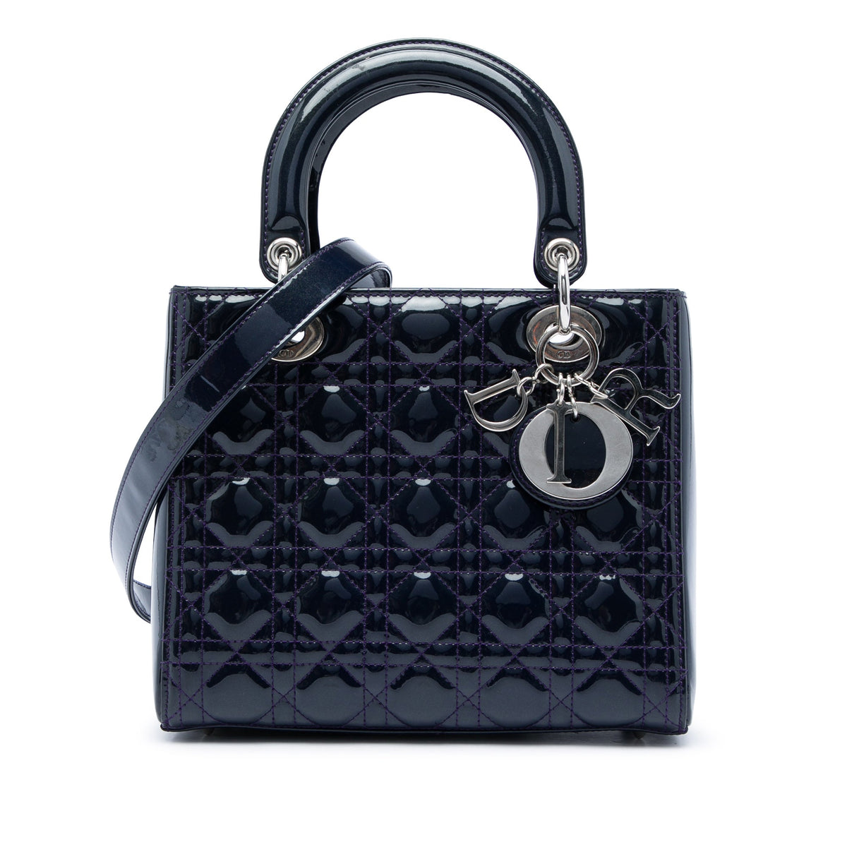 Dior Medium Patent Cannage Lady Dior