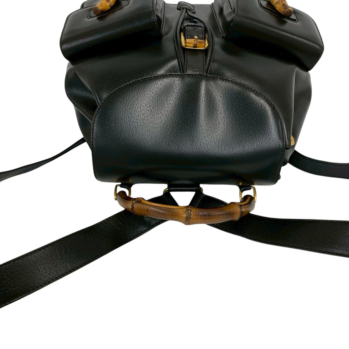 Gucci Large Calfskin Bamboo Drawstring Backpack