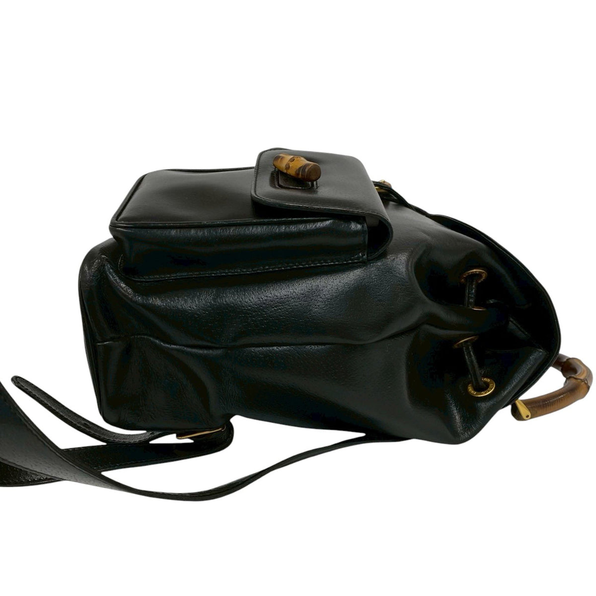 Gucci Large Calfskin Bamboo Drawstring Backpack