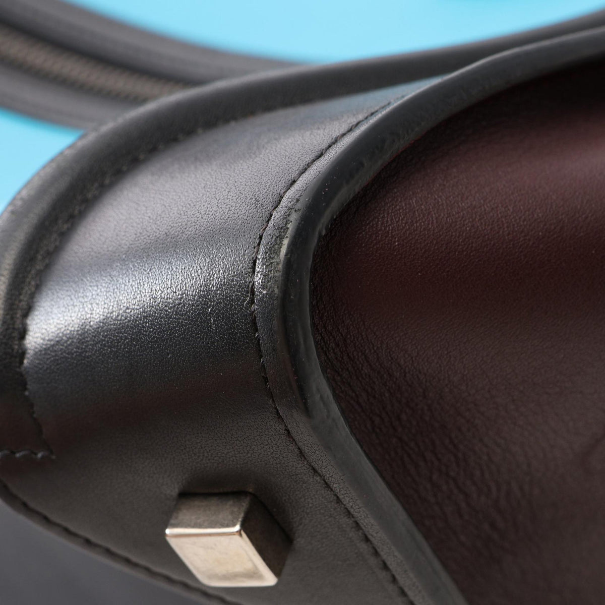 Celine Mini Tricolor Leather Luggage Tote