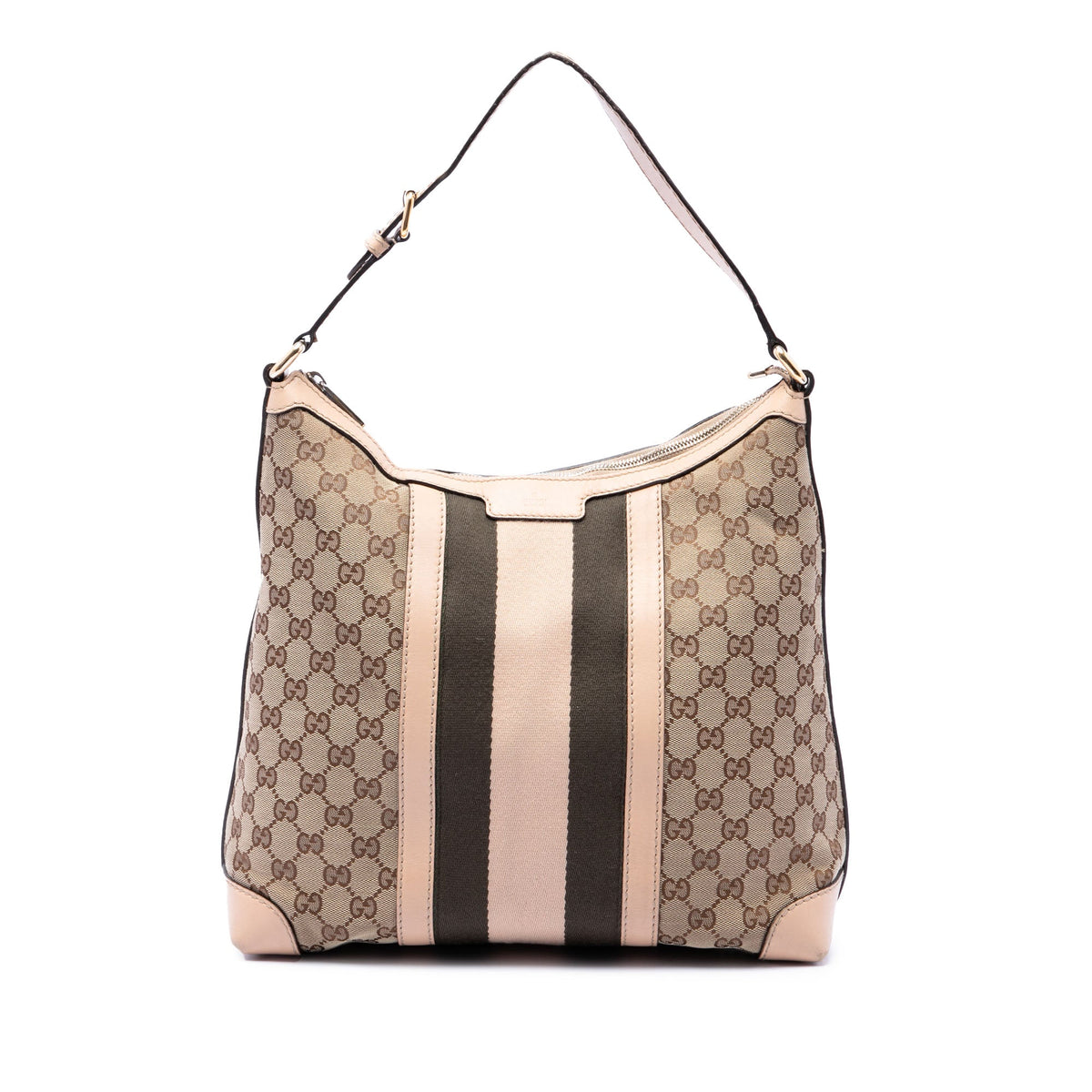 Gucci Medium GG Canvas Web Shoulder Bag