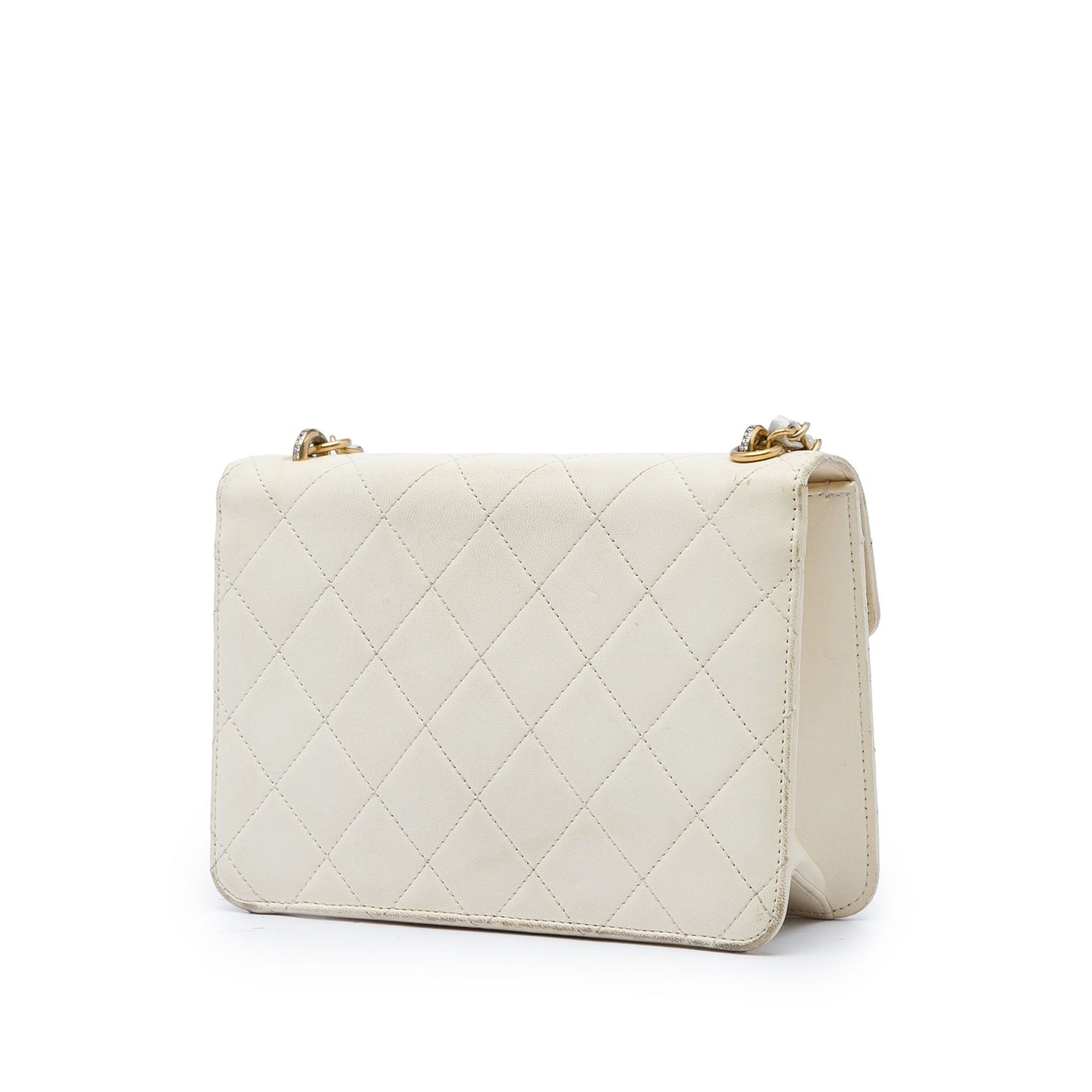 Chanel Quilted Lambskin Crystal Geometric CC Frame Flap
