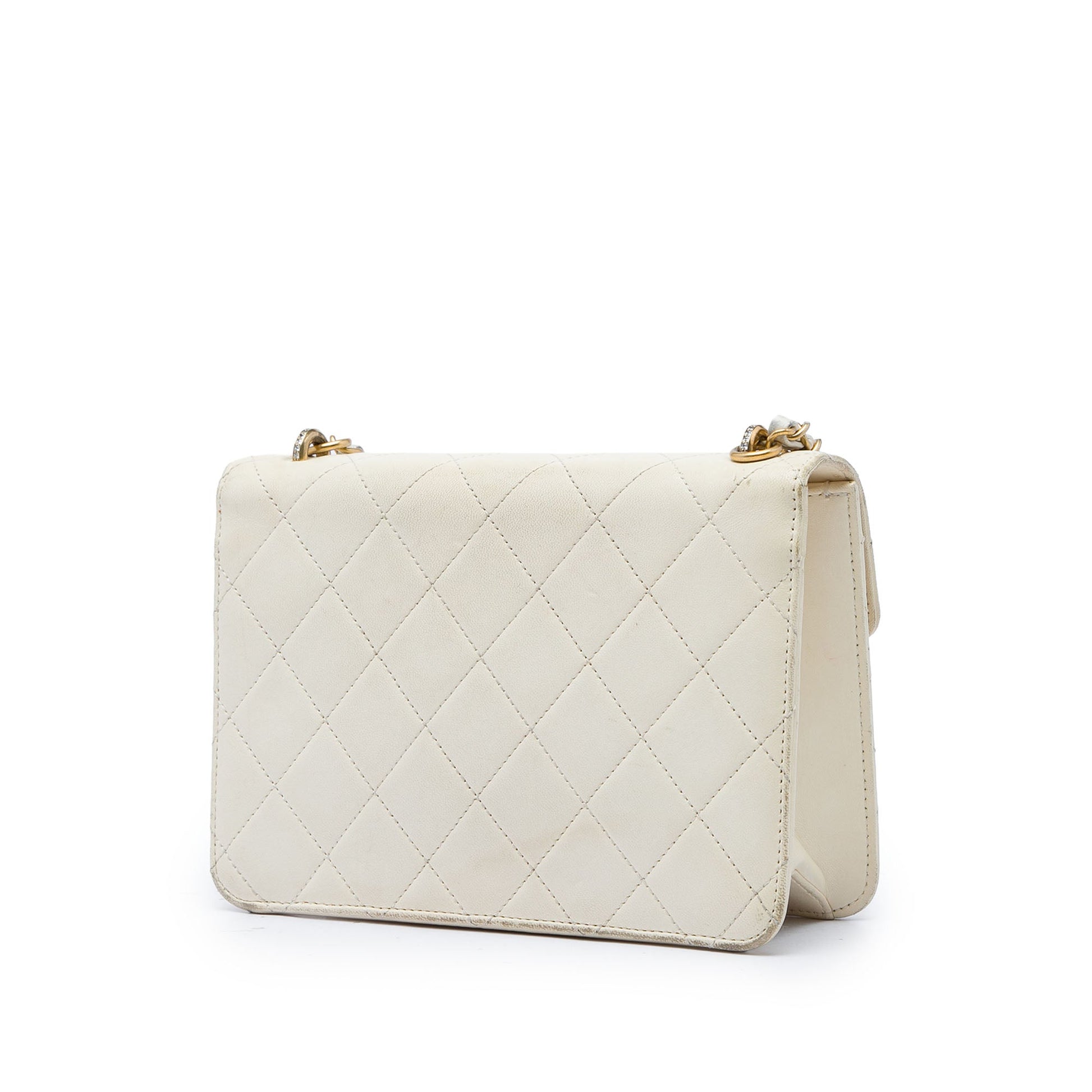 Chanel Quilted Lambskin Crystal Geometric CC Frame Flap
