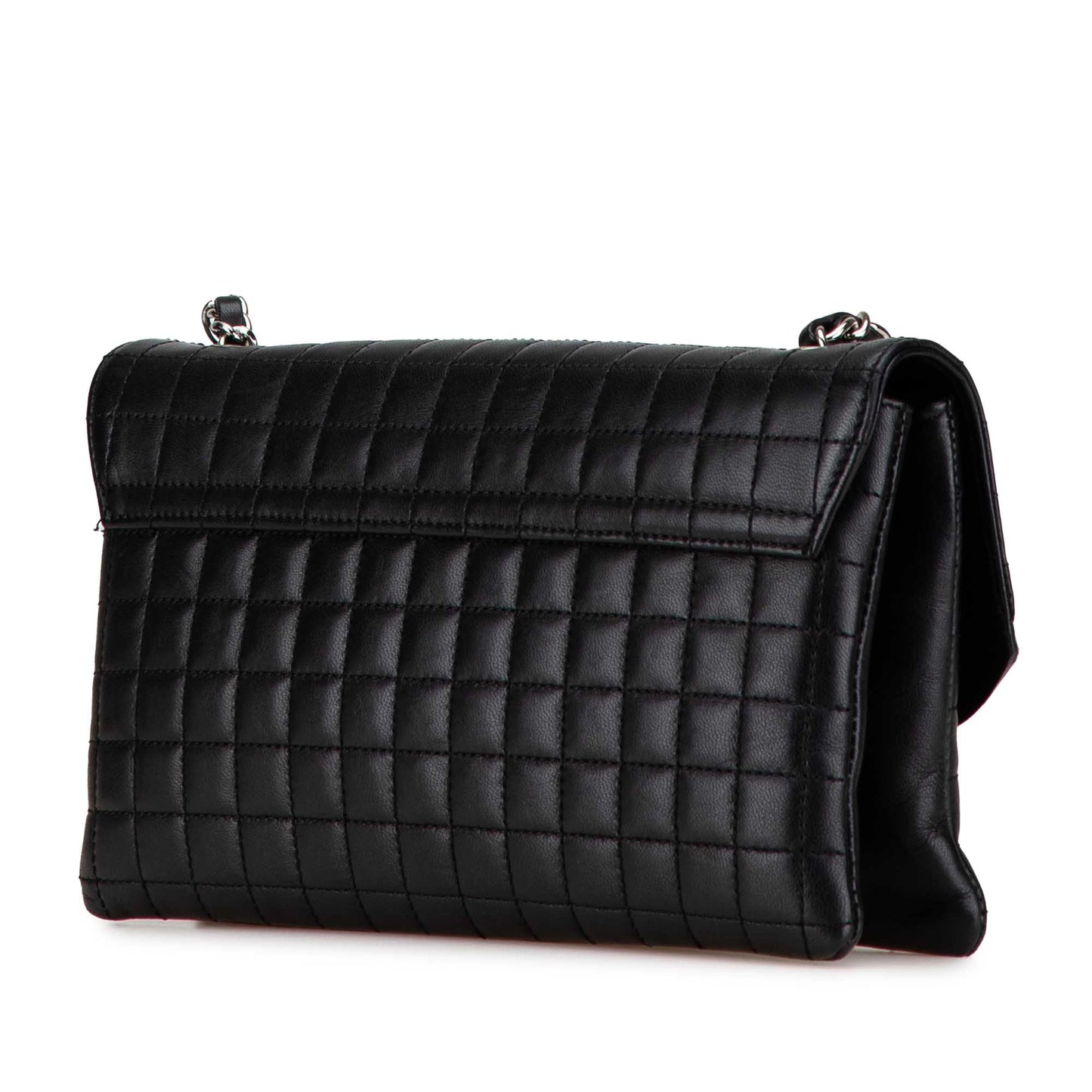 Chanel Choco Bar Calfskin Camellia No. 5 CC Shoulder Bag