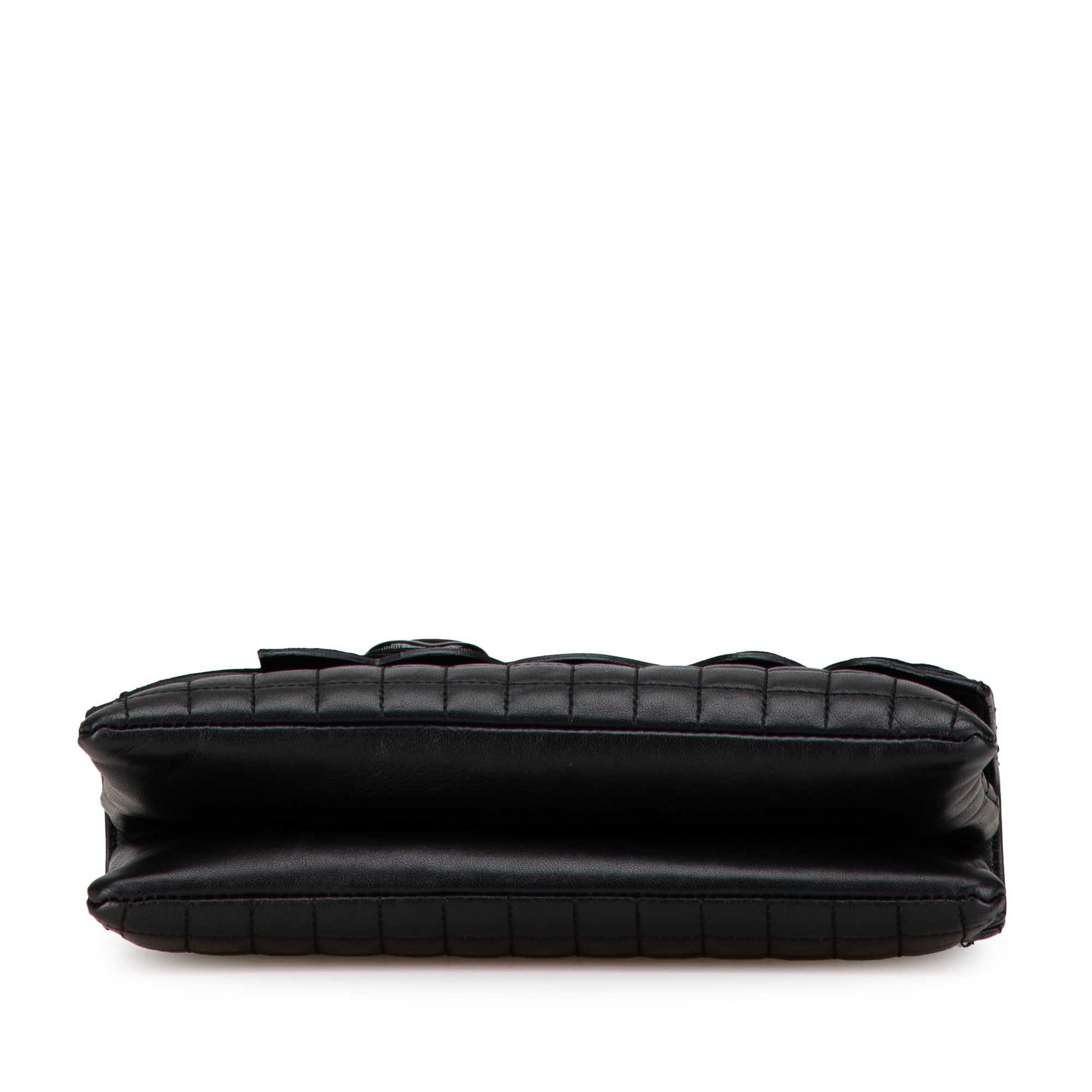 Chanel Choco Bar Calfskin Camellia No. 5 CC Shoulder Bag