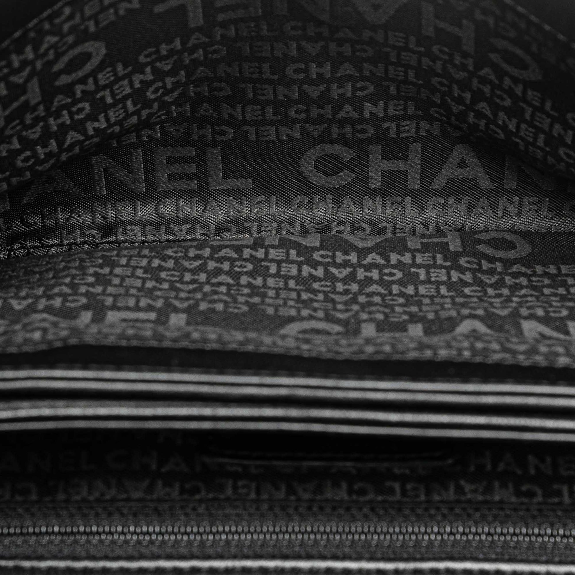 Chanel Choco Bar Calfskin Camellia No. 5 CC Shoulder Bag