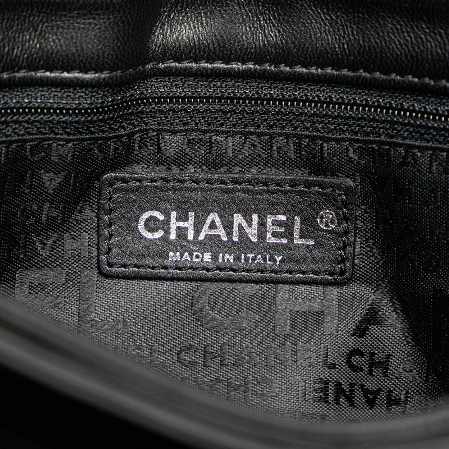 Chanel Choco Bar Calfskin Camellia No. 5 CC Shoulder Bag