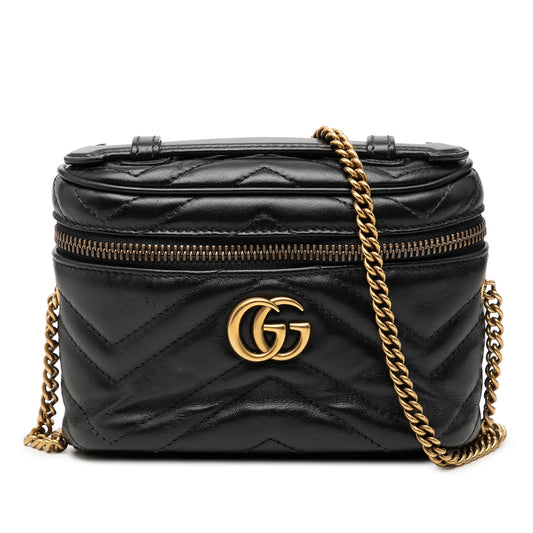 Gucci Mini GG Marmont Matelasse Leather Top Handle