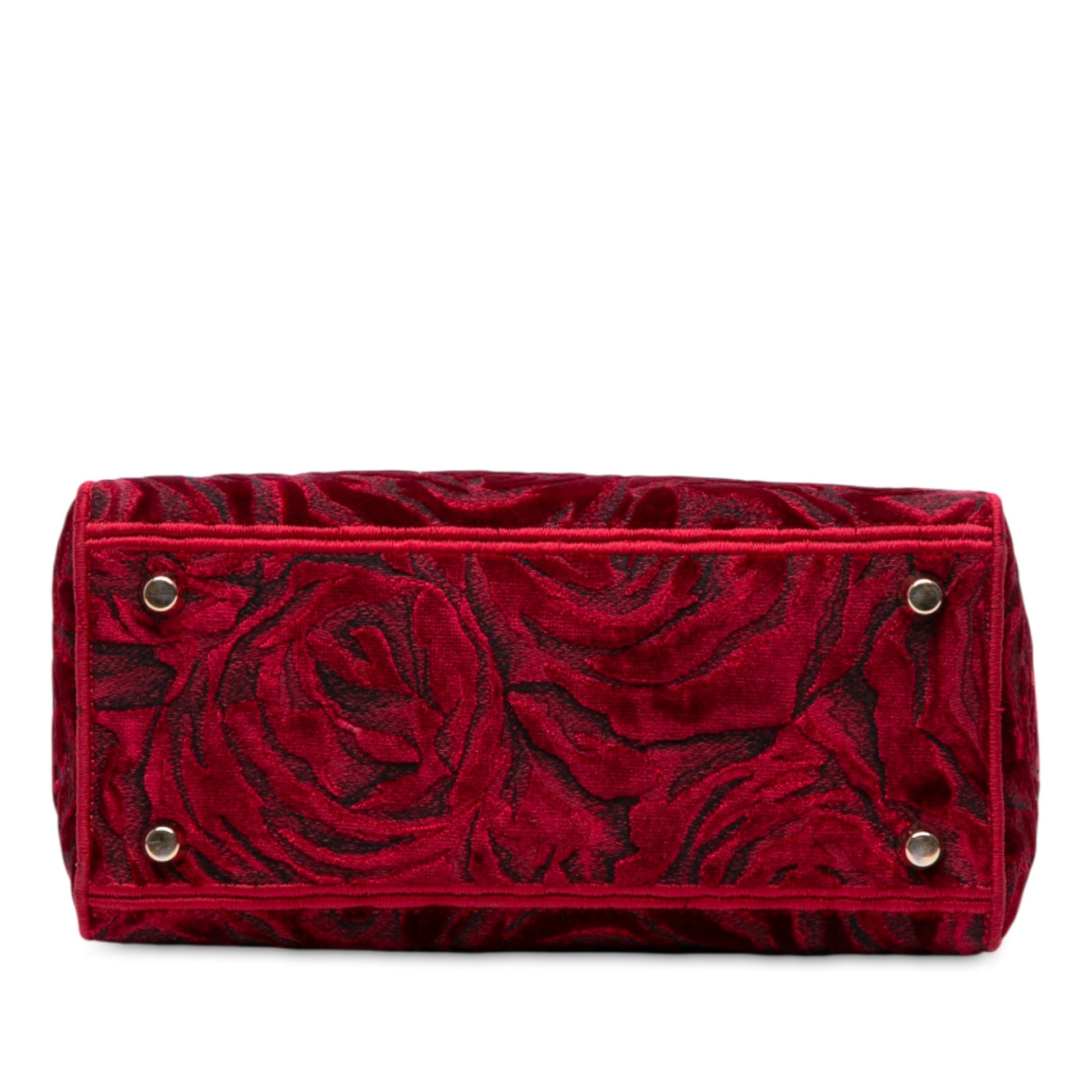 Dior Medium Embroidered Velvet Roses Lady D Lite