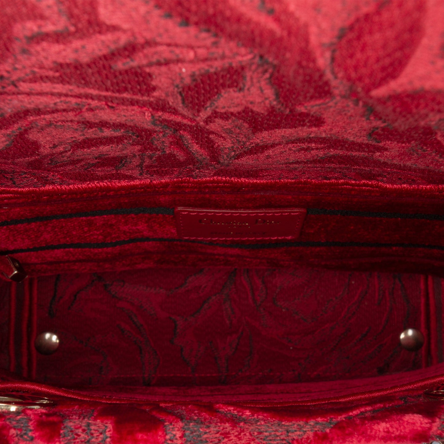 Dior Medium Embroidered Velvet Roses Lady D Lite