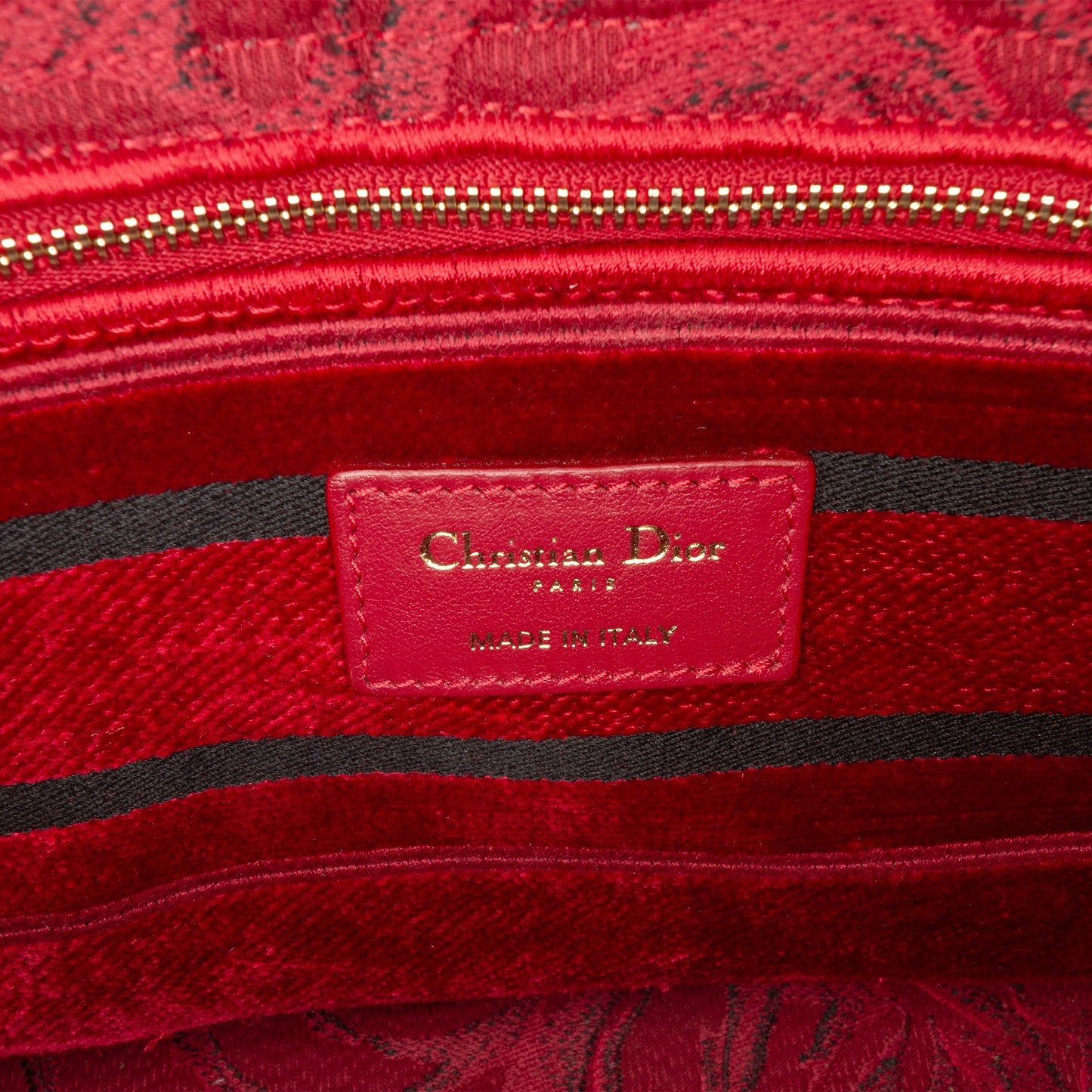 Dior Medium Embroidered Velvet Roses Lady D Lite