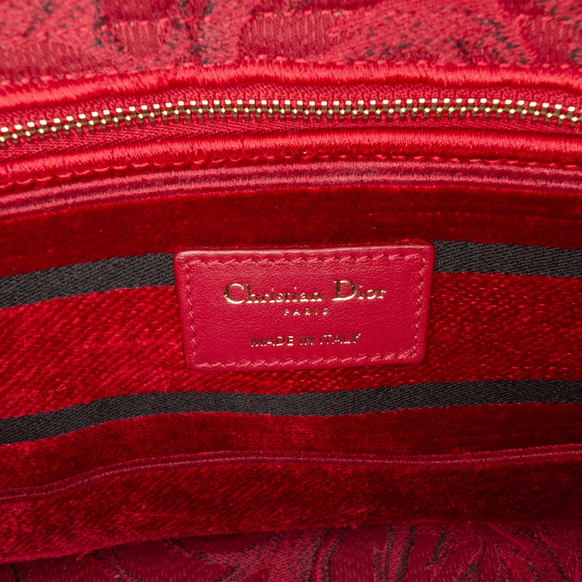 Dior Medium Embroidered Velvet Roses Lady D Lite