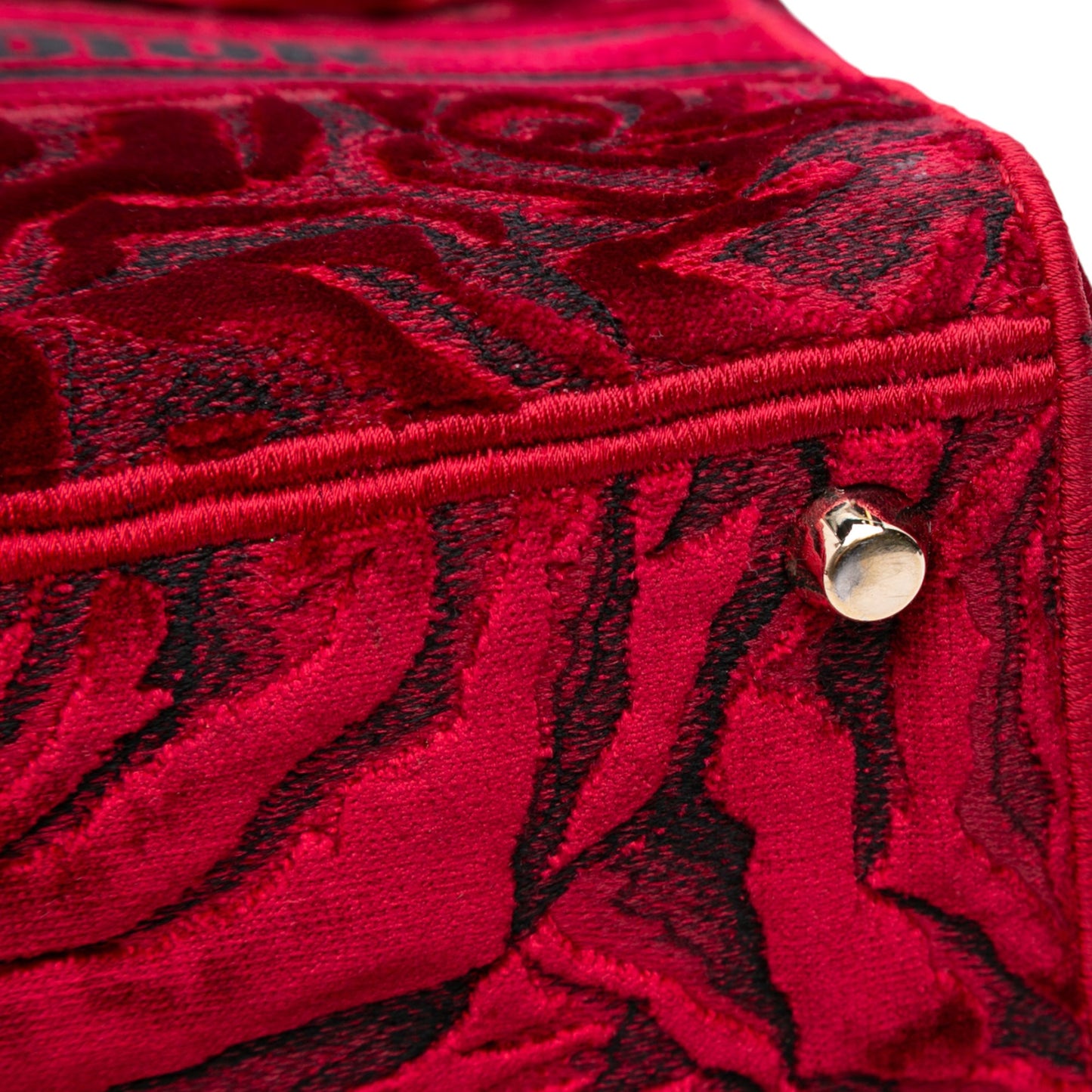 Dior Medium Embroidered Velvet Roses Lady D Lite