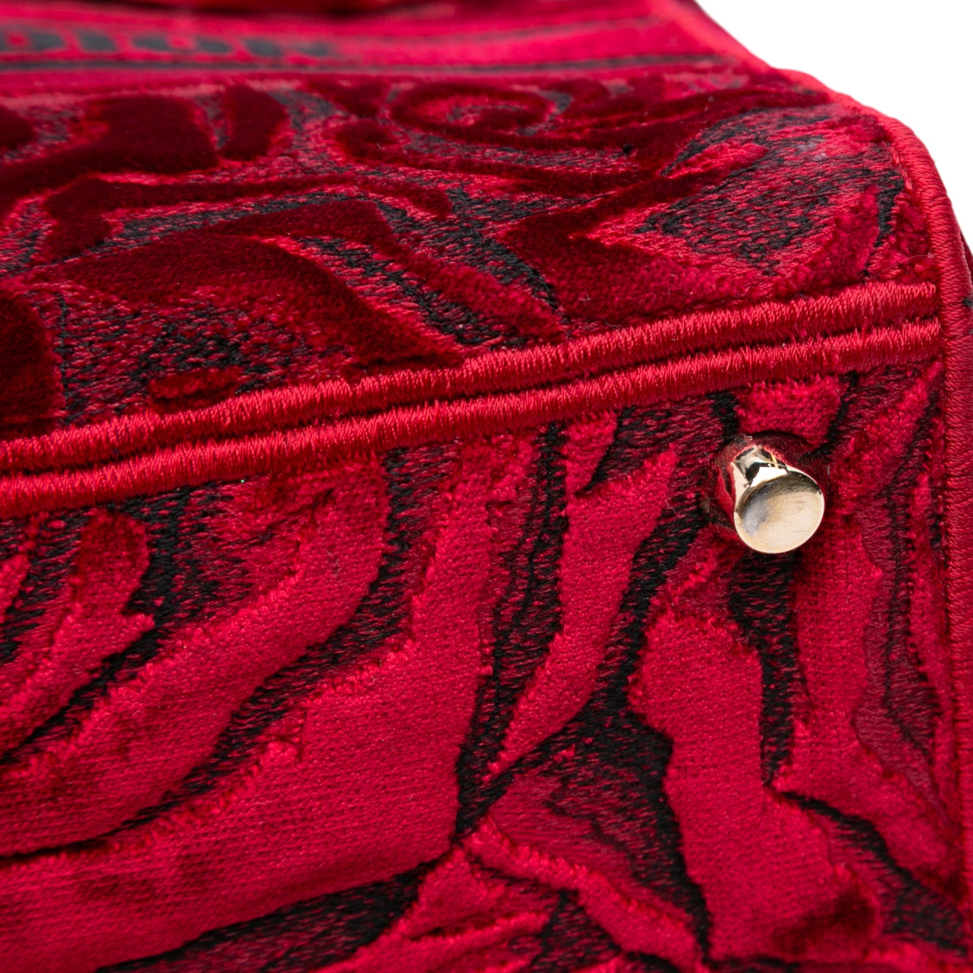 Dior Medium Embroidered Velvet Roses Lady D Lite