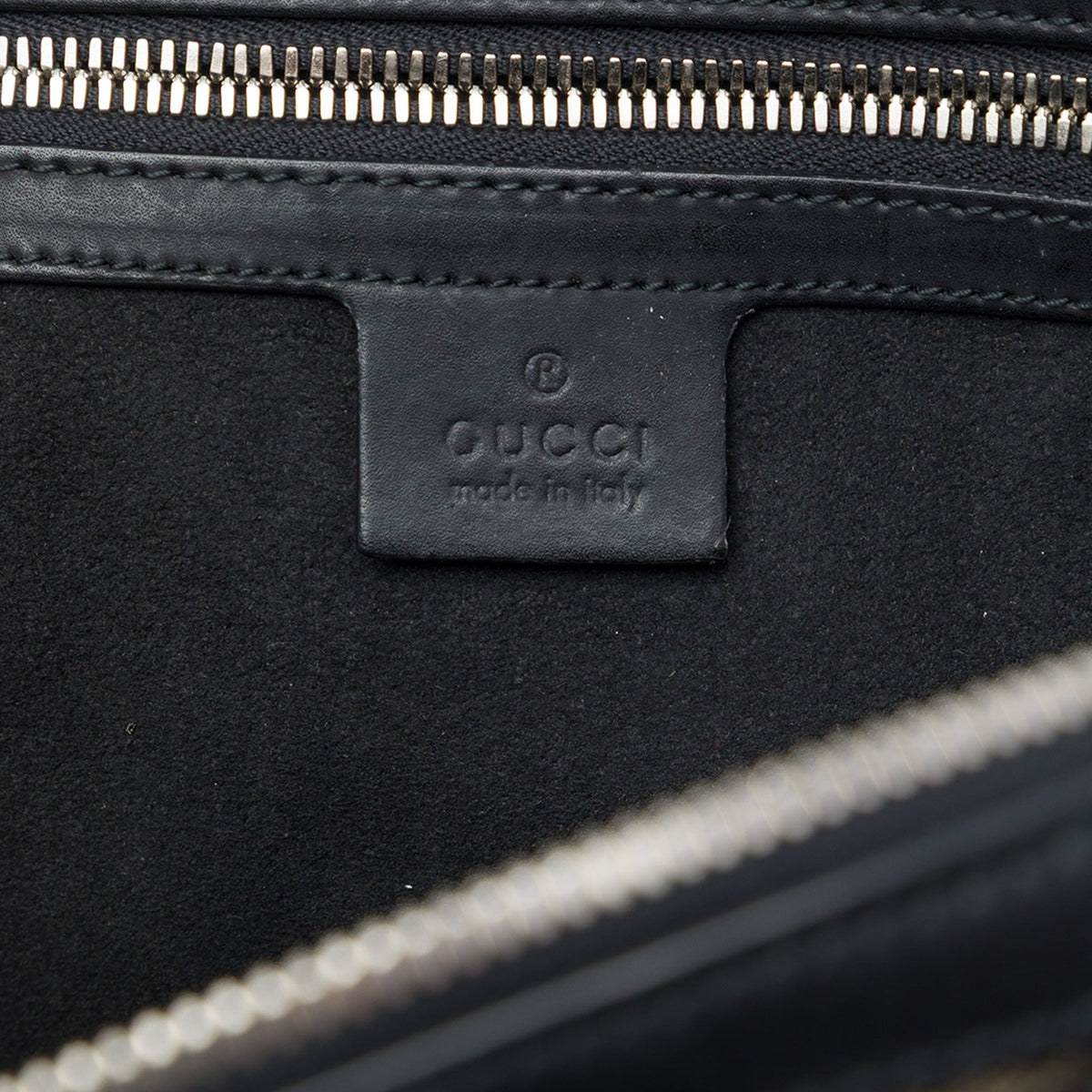 Gucci GG Supreme Caleido Web Briefcase — Beige