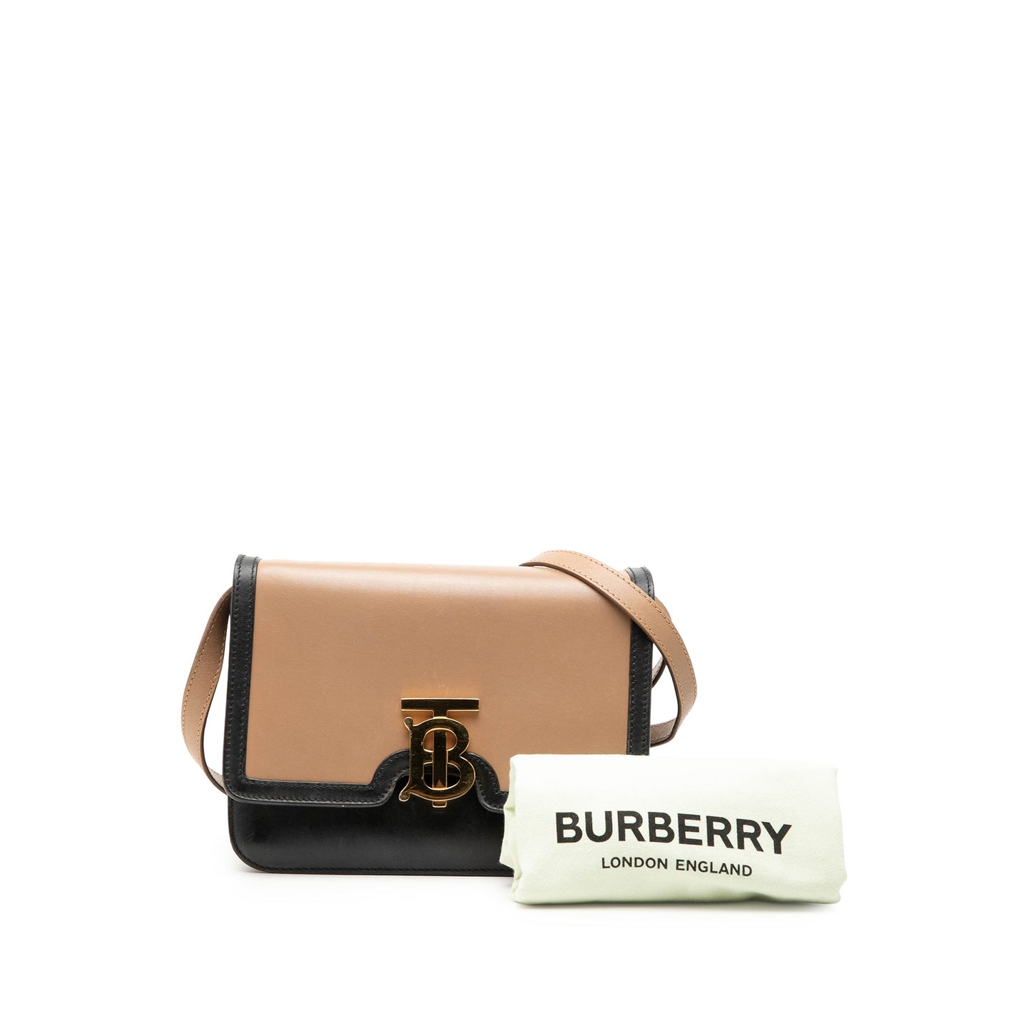 Burberry Small Bicolor Smooth Calfskin TB Crossbody