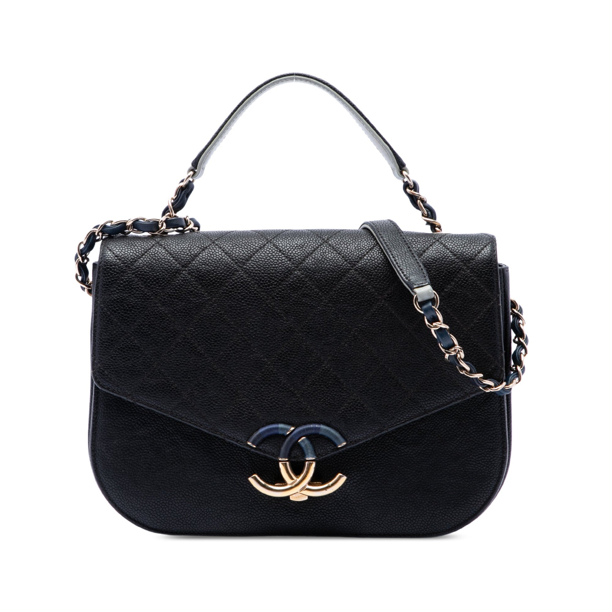 Chanel Paris Cuba Medium Quilted Caviar Thread Around Flap