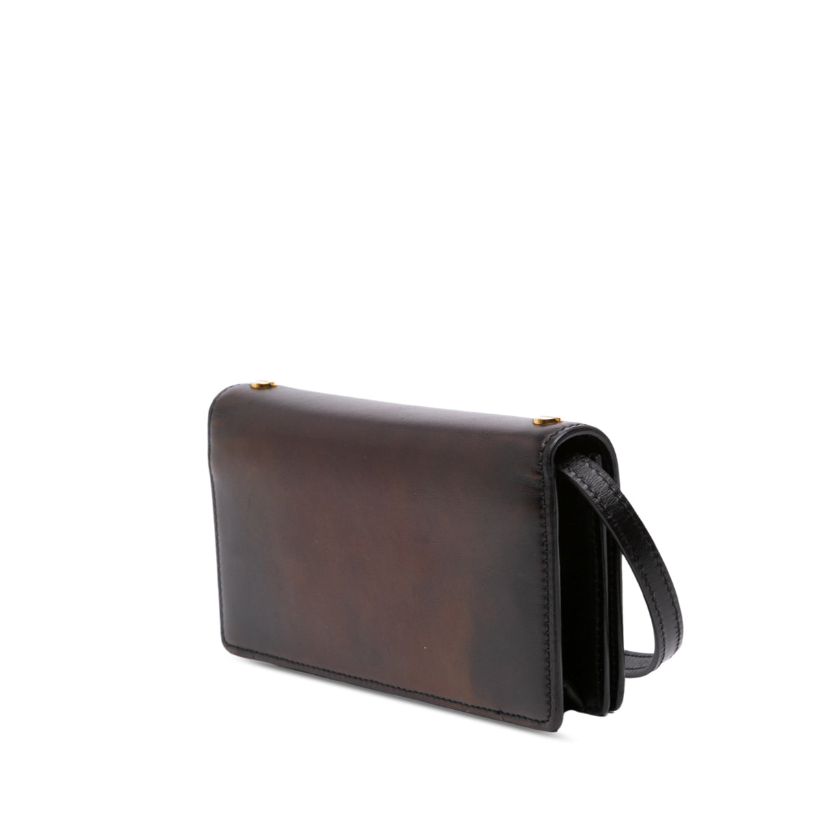 Tom Ford Mini Calfskin Palmellato TF Wallet On Strap — Black