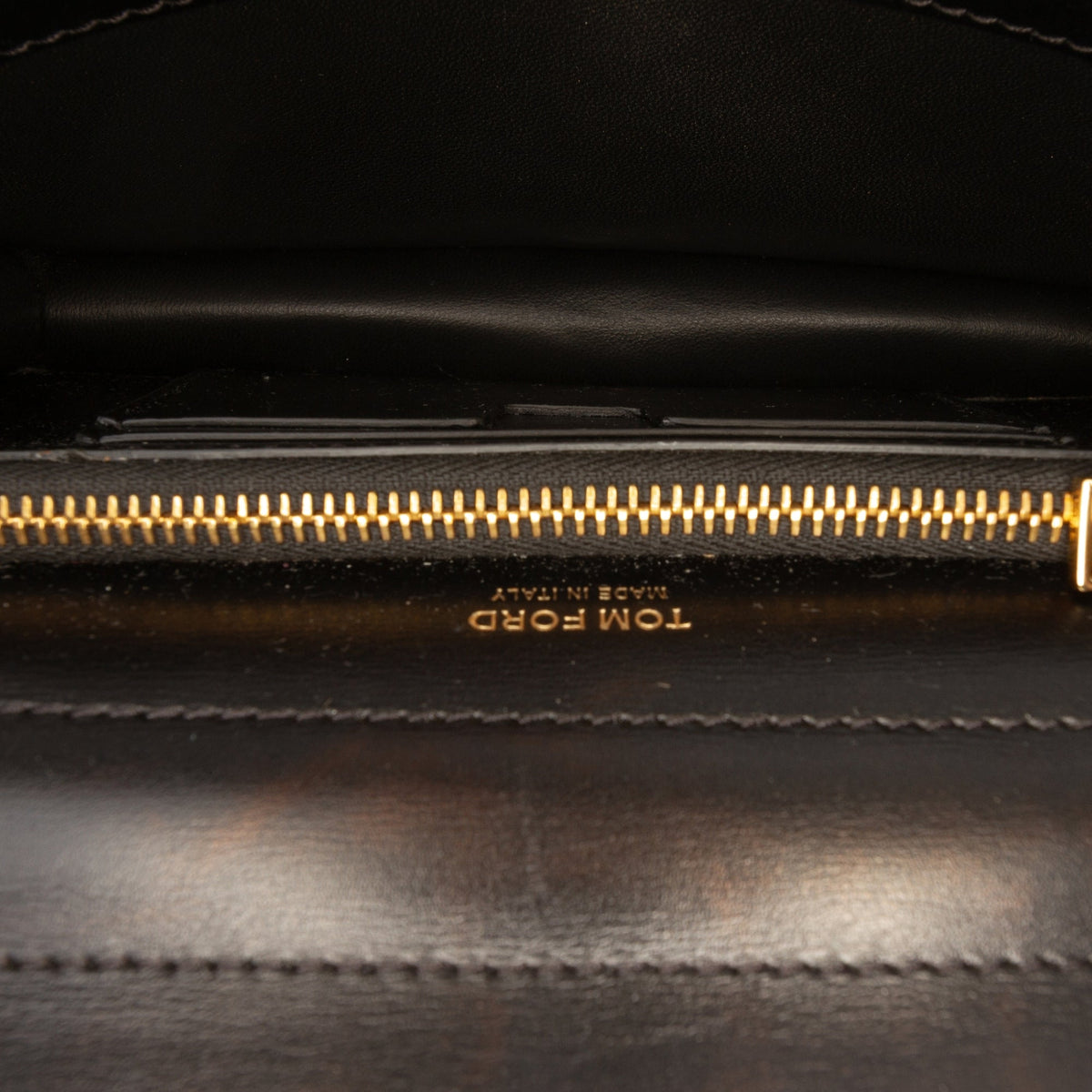 Tom Ford Mini Calfskin Palmellato TF Wallet On Strap — Black