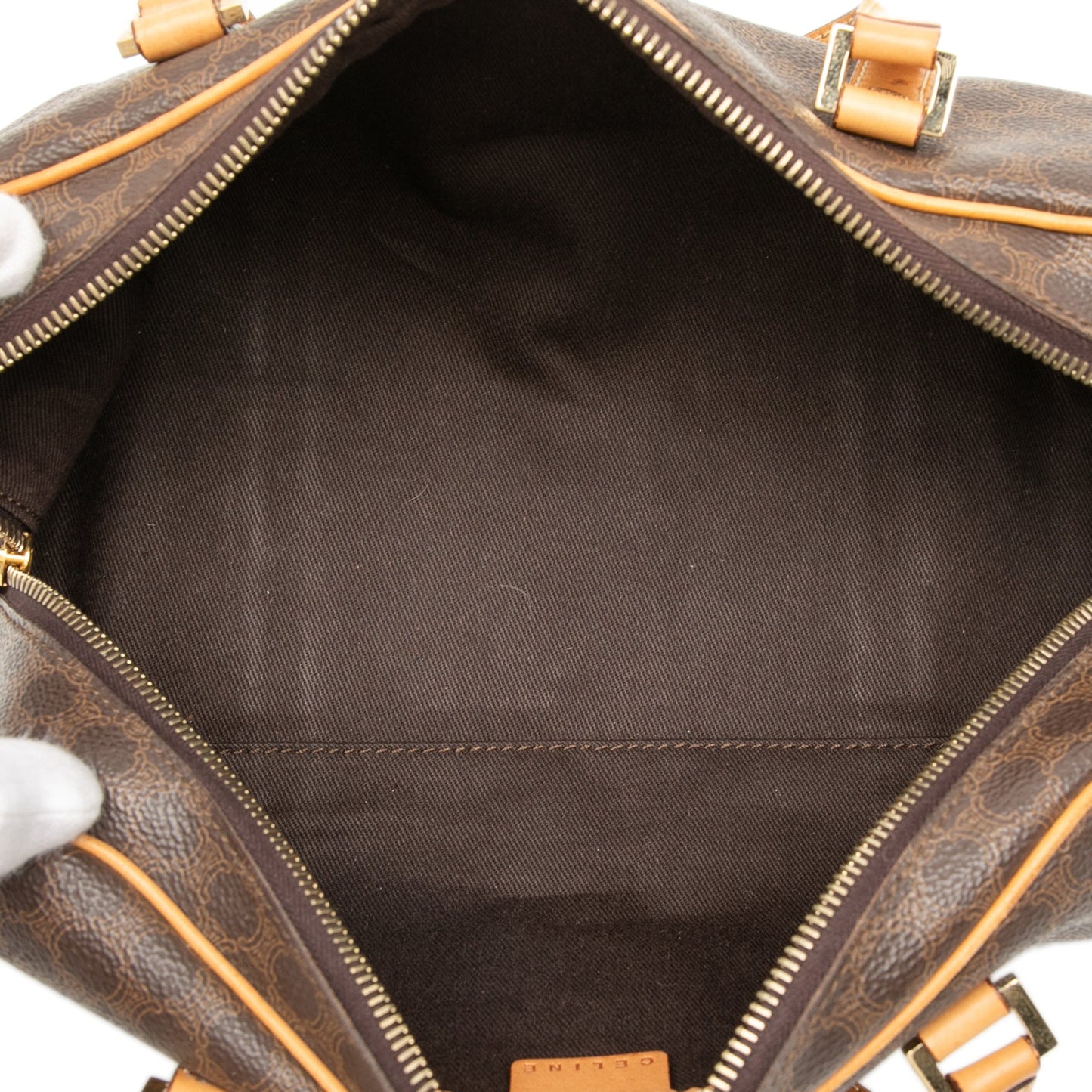Celine Macadam Coated Canvas Handbag