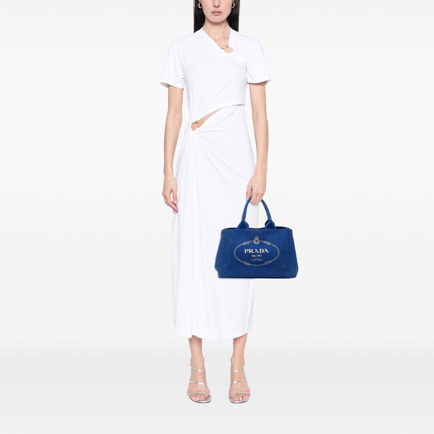 Prada Canvas Canapa Logo Satchel
