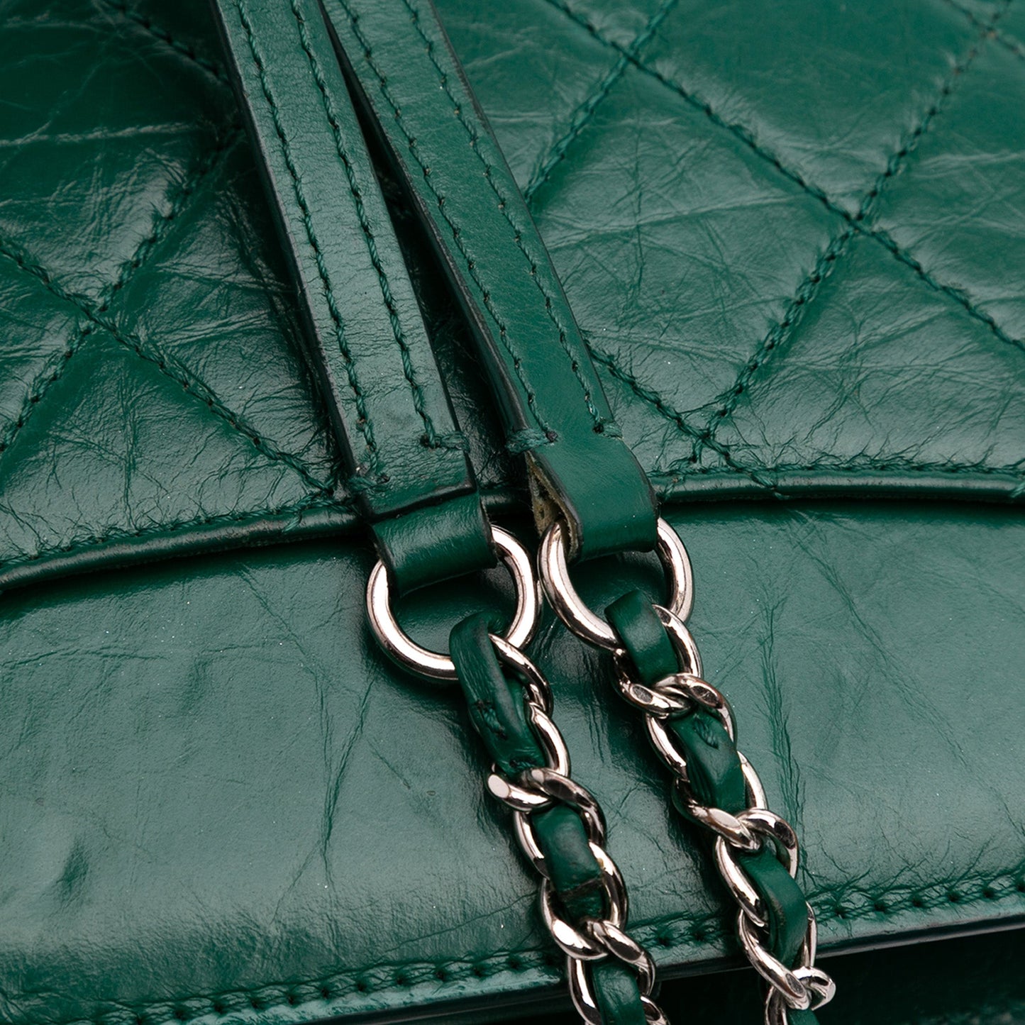 Chanel CC Quilted Crinkled Calfskin Front Pocket Crossbody