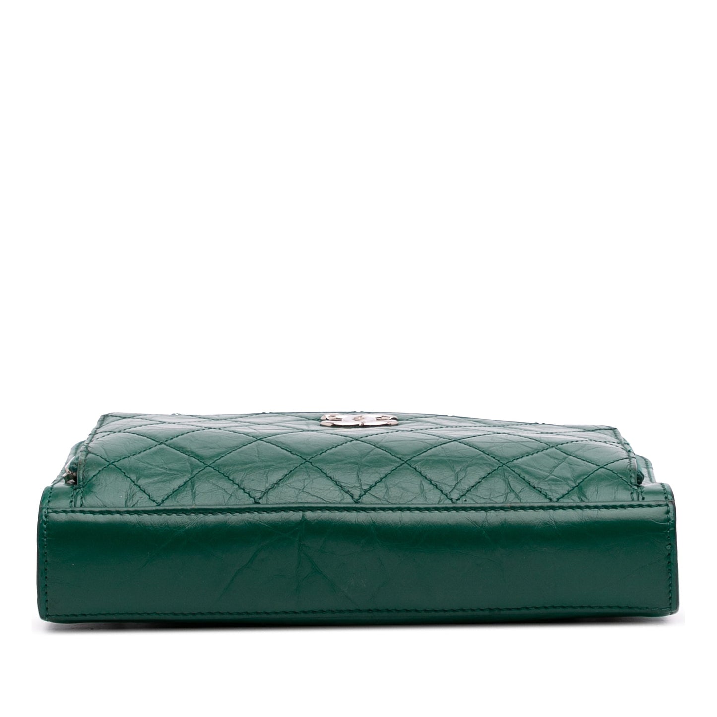 Chanel CC Quilted Crinkled Calfskin Front Pocket Crossbody