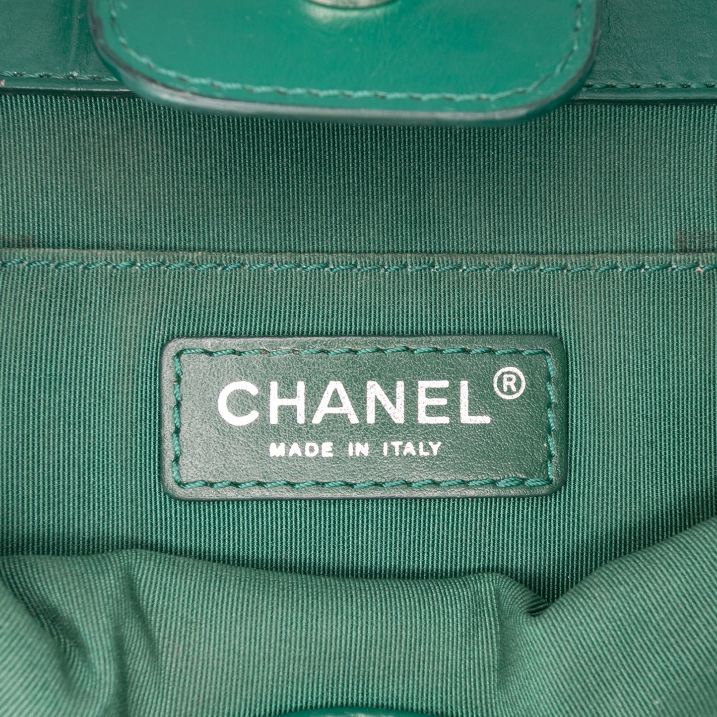 Chanel CC Quilted Crinkled Calfskin Front Pocket Crossbody