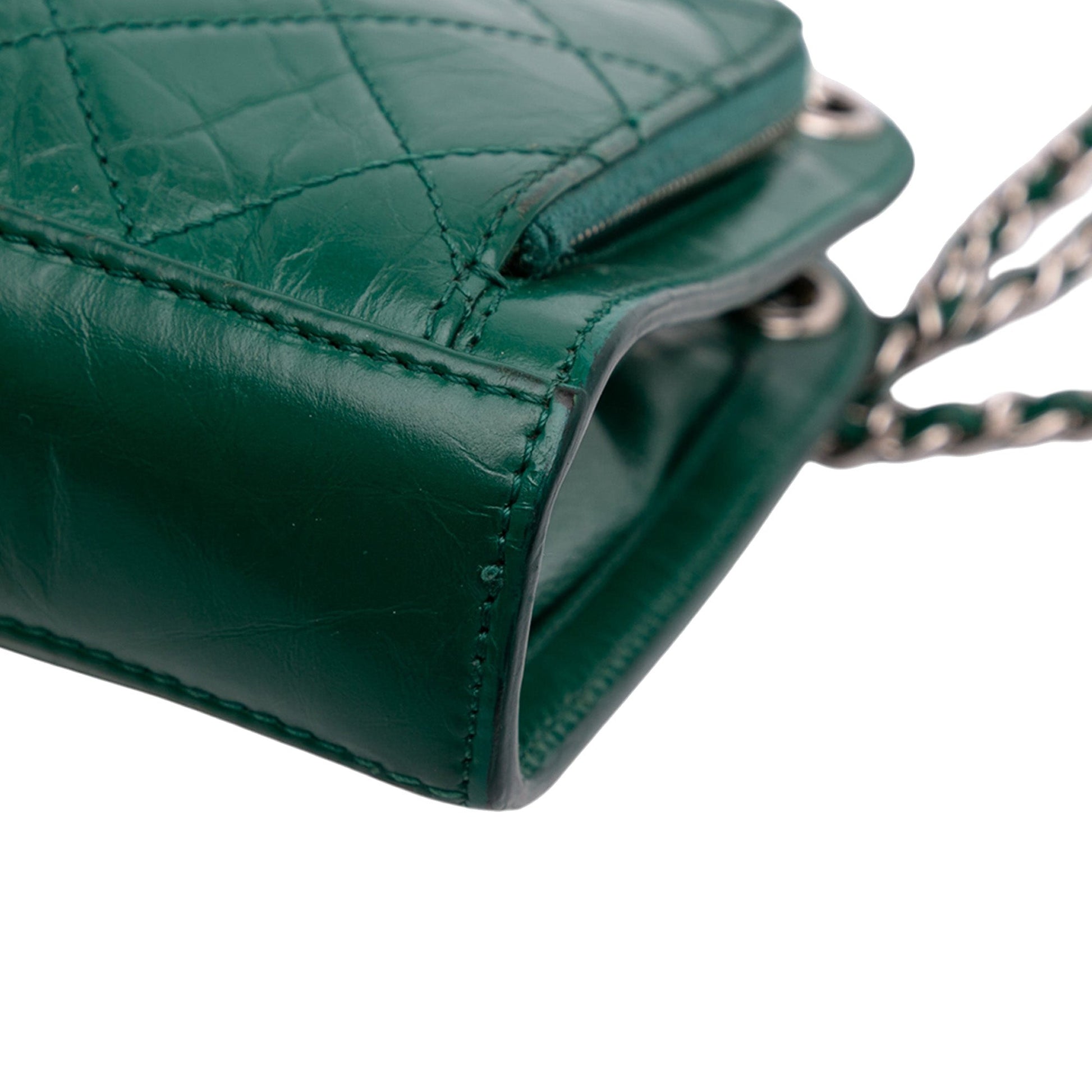 Chanel CC Quilted Crinkled Calfskin Front Pocket Crossbody