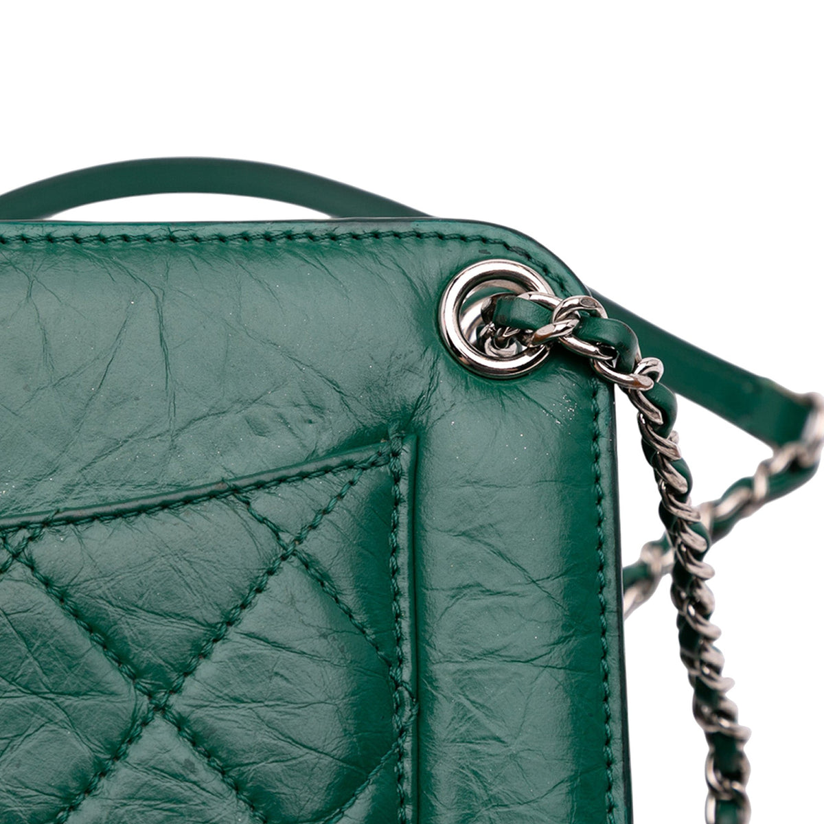 Chanel CC Quilted Crinkled Calfskin Front Pocket Crossbody