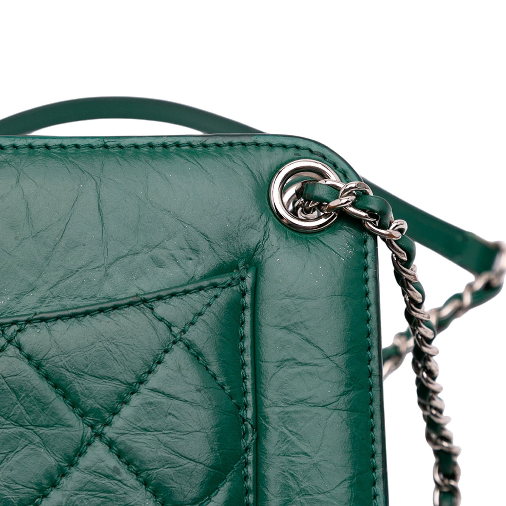 Chanel CC Quilted Crinkled Calfskin Front Pocket Crossbody