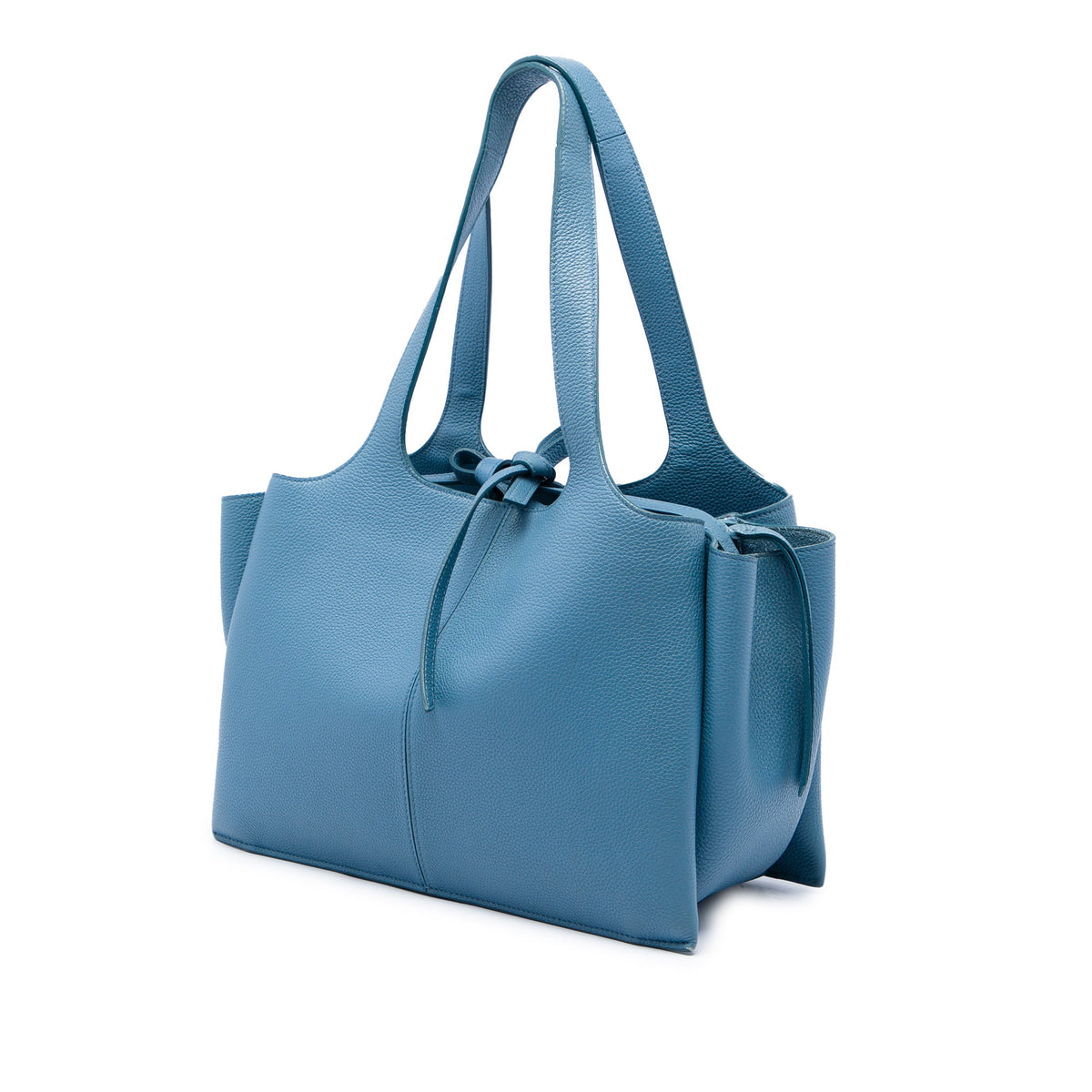 Celine Small Leather Trifold Tote — Blue
