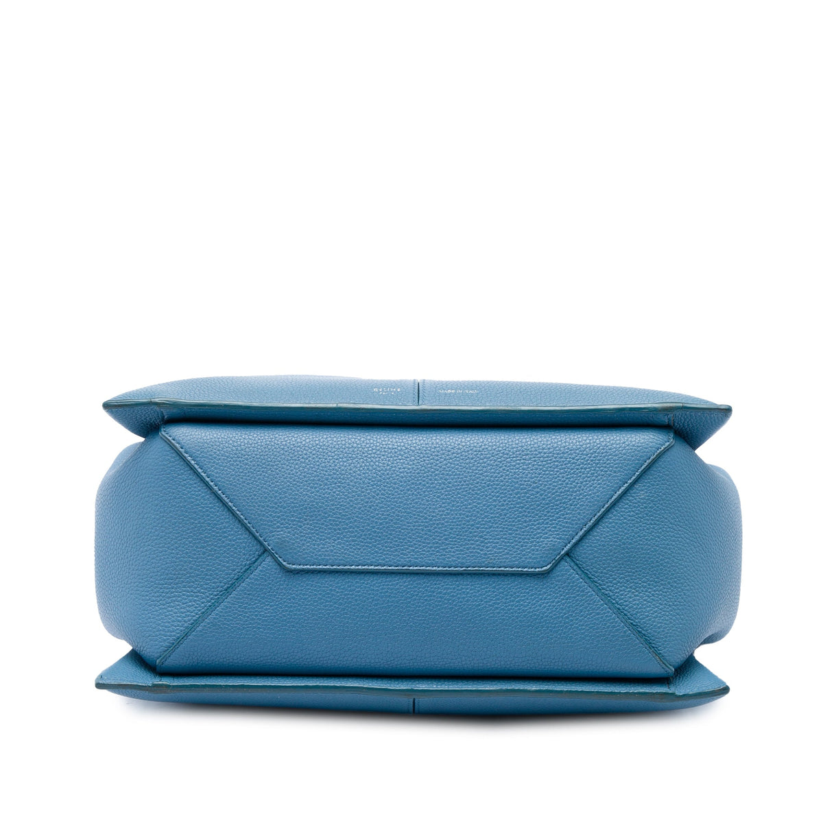 Celine Small Leather Trifold Tote — Blue
