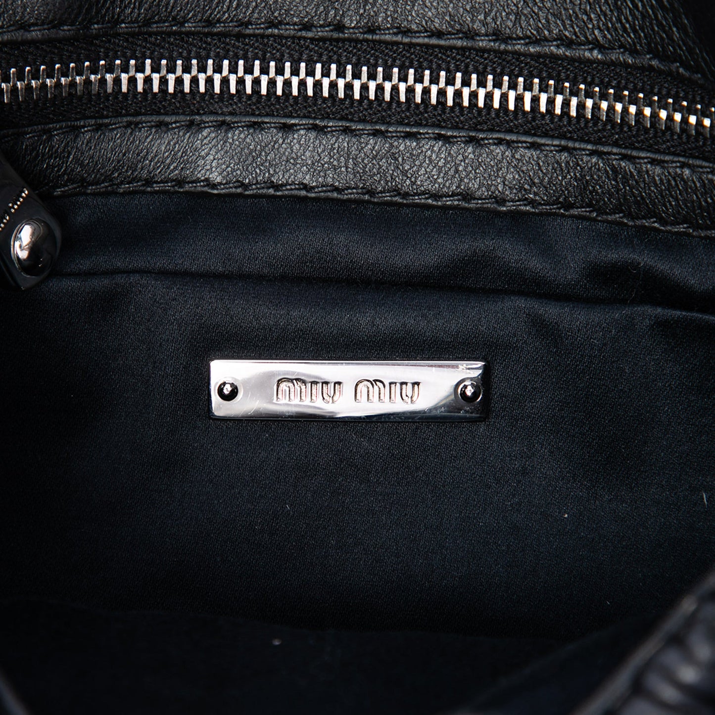 Miu Miu Matelasse Nappa Crystal Chain Crossbody