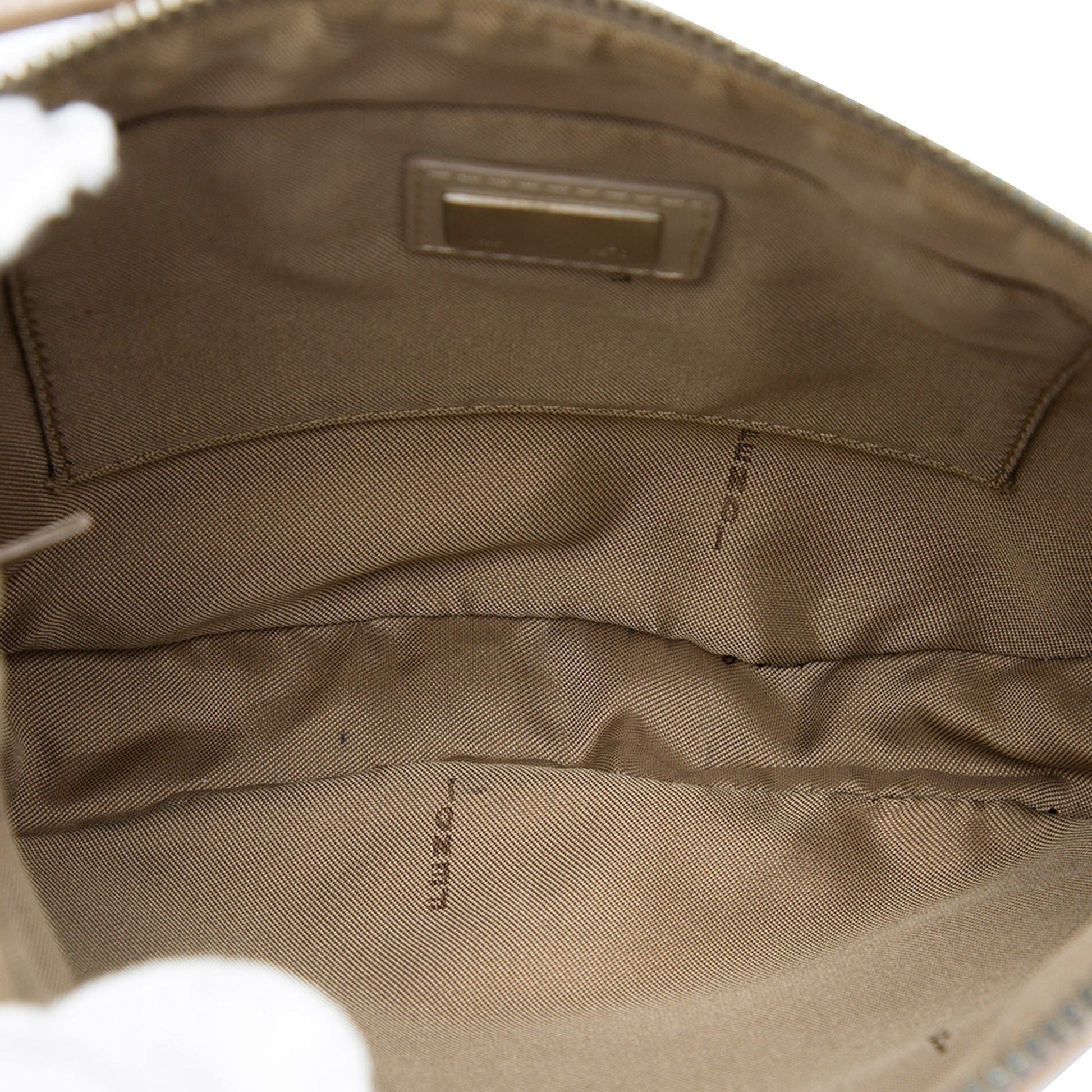 Fendi Zucchino Canvas Shoulder Bag