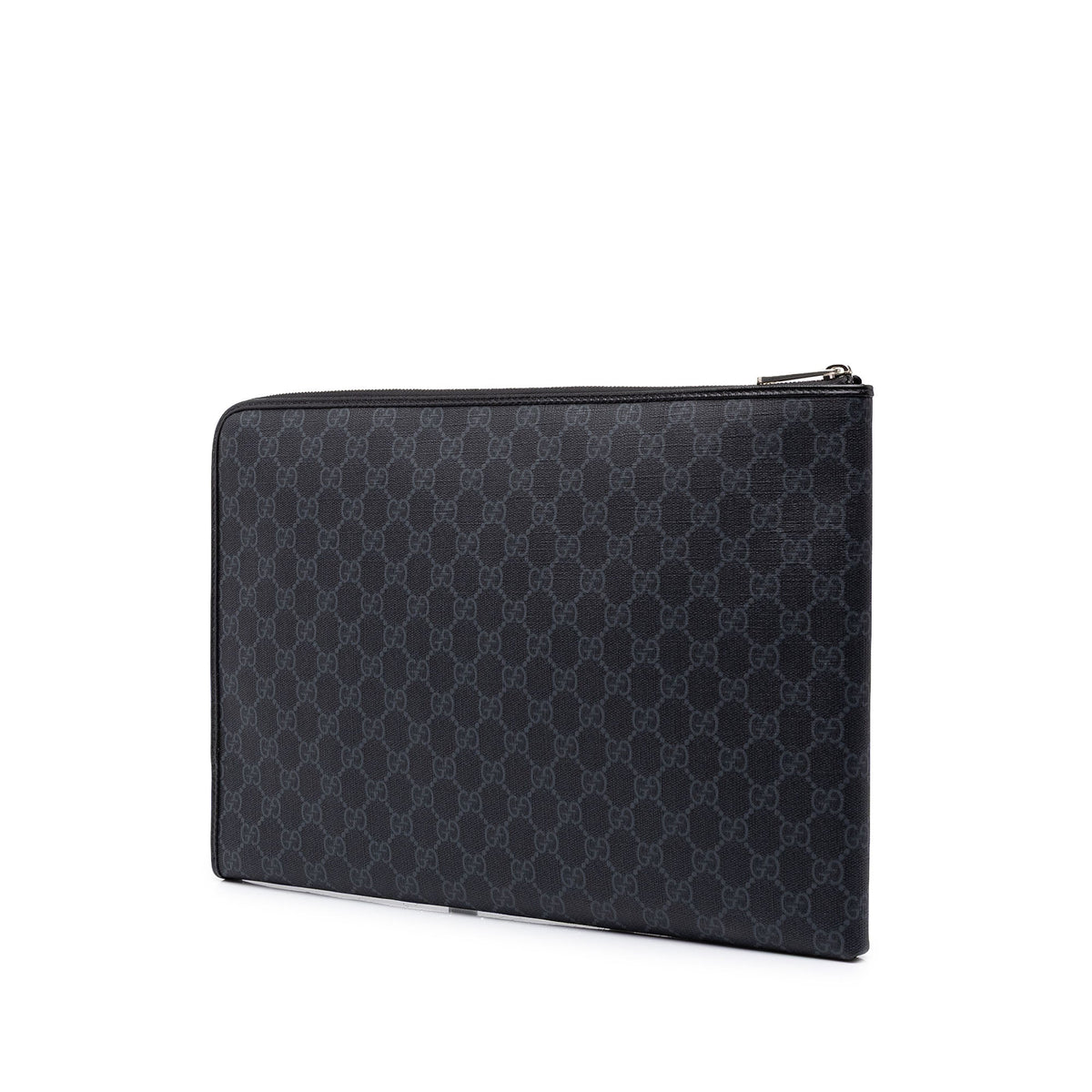 Gucci GG Supreme Interlocking G Clutch — Black