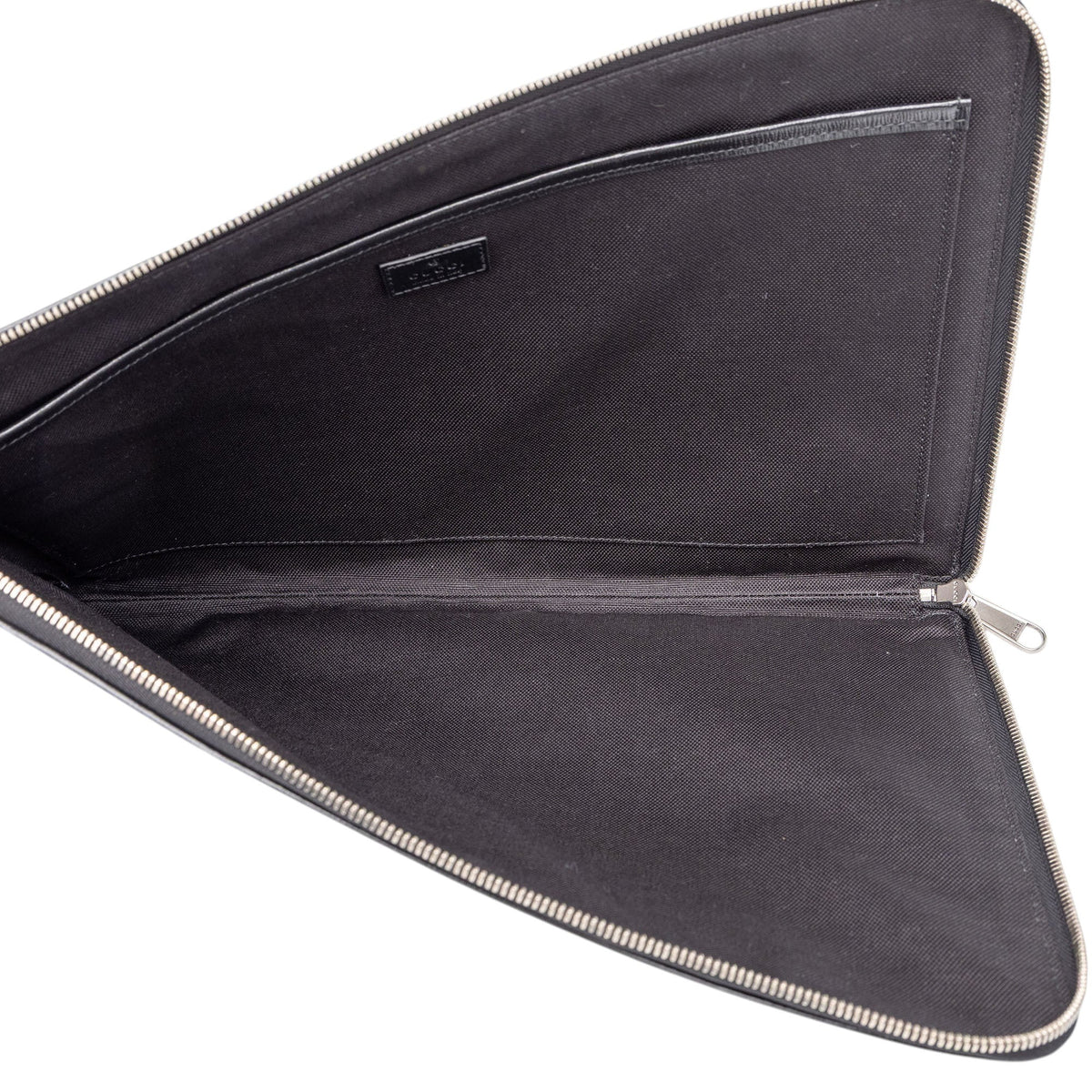 Gucci GG Supreme Interlocking G Clutch — Black