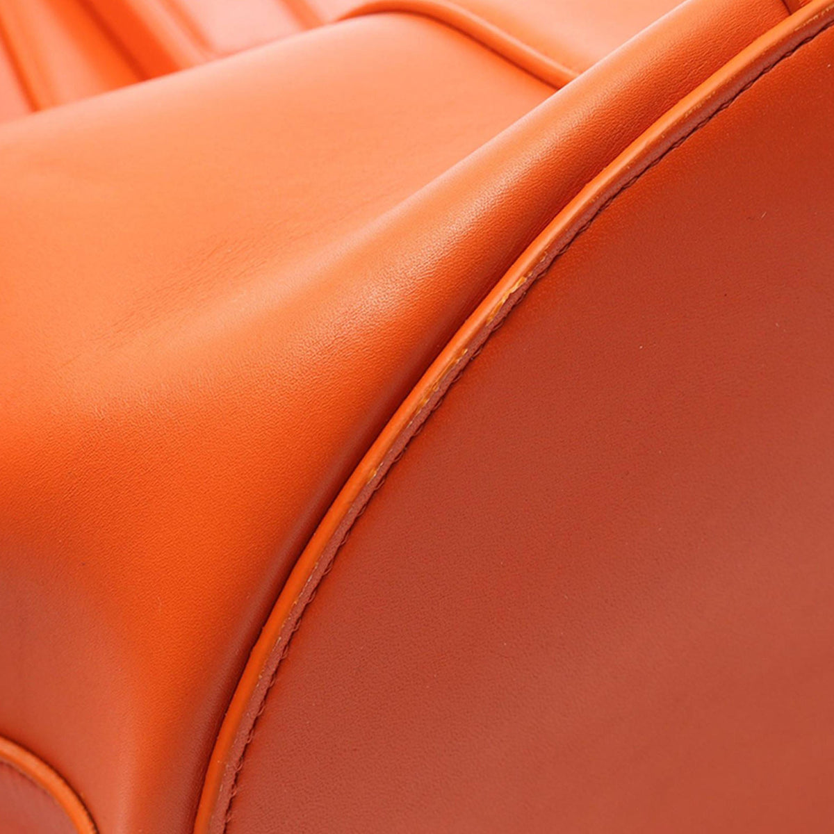Bottega Veneta Large Leather Basket Tote — Orange