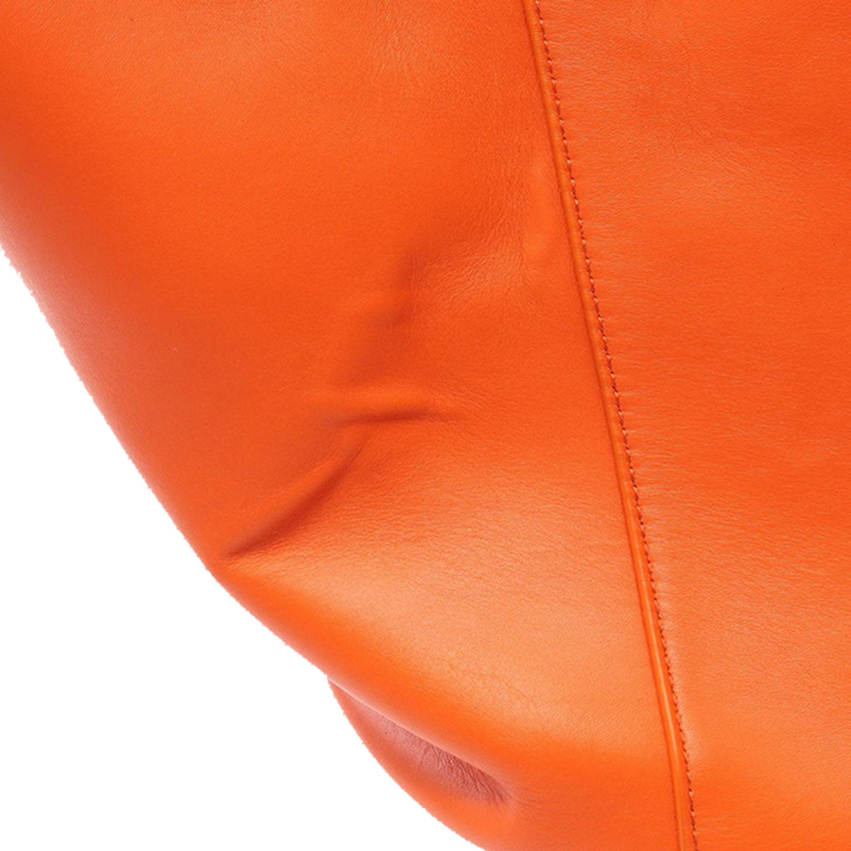 Bottega Veneta Large Leather Basket Tote — Orange