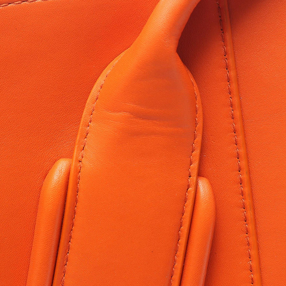 Bottega Veneta Large Leather Basket Tote — Orange